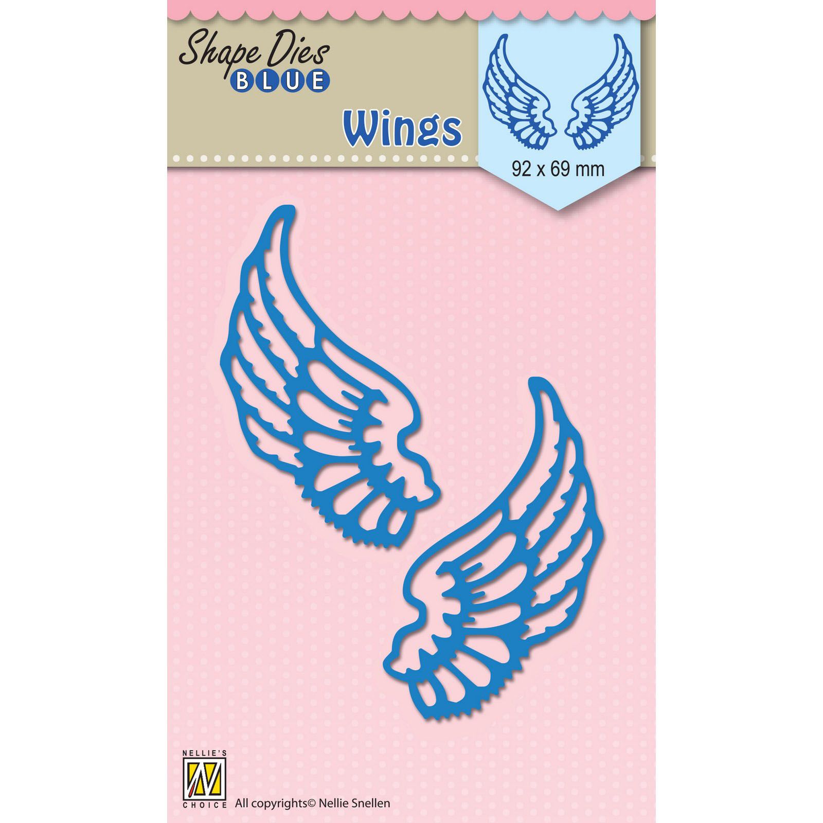 Nellie's Choice • Shape Dies Blue Wings 92x69mm