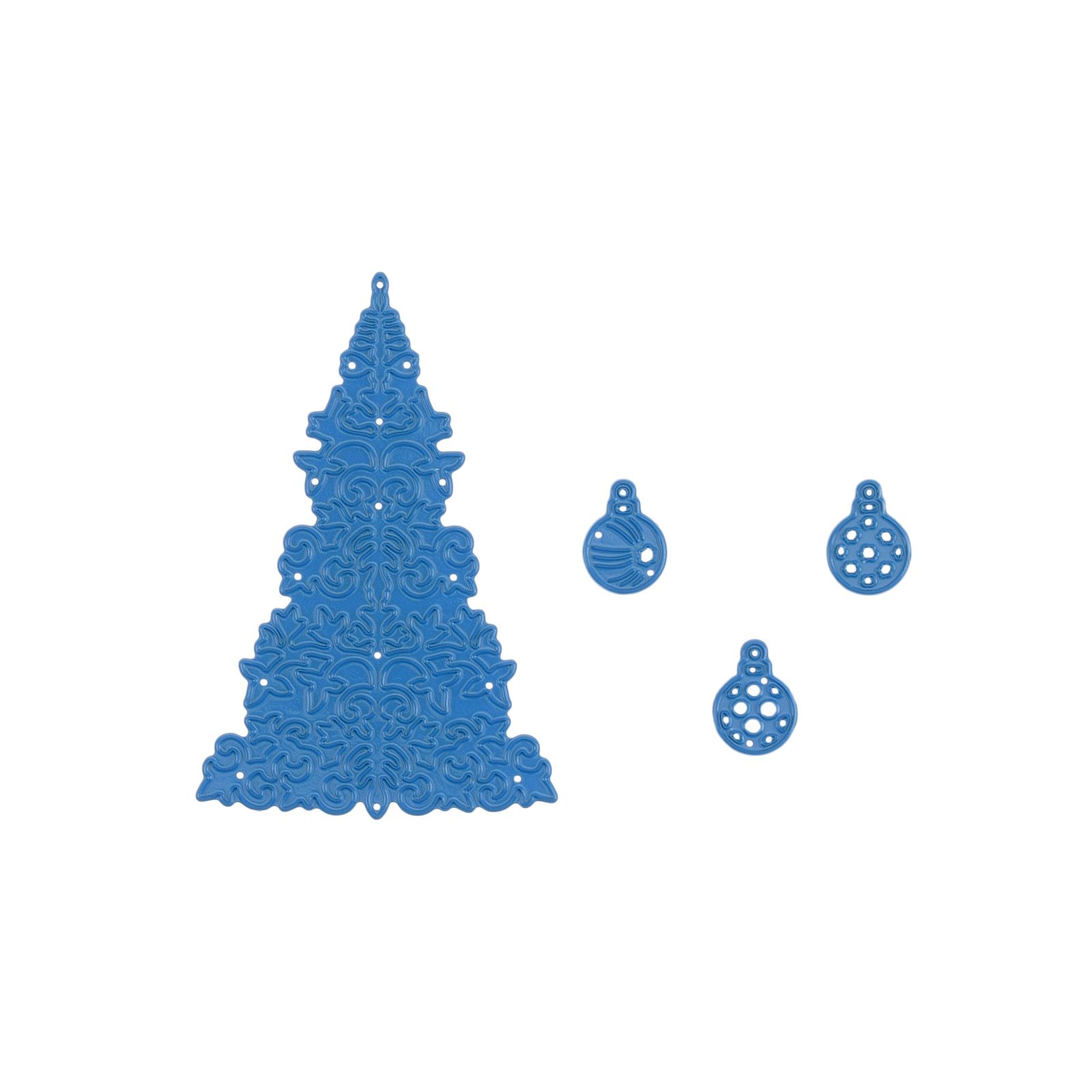 Nellie's Choice • Shape Dies Blue Christmas tree & baubles