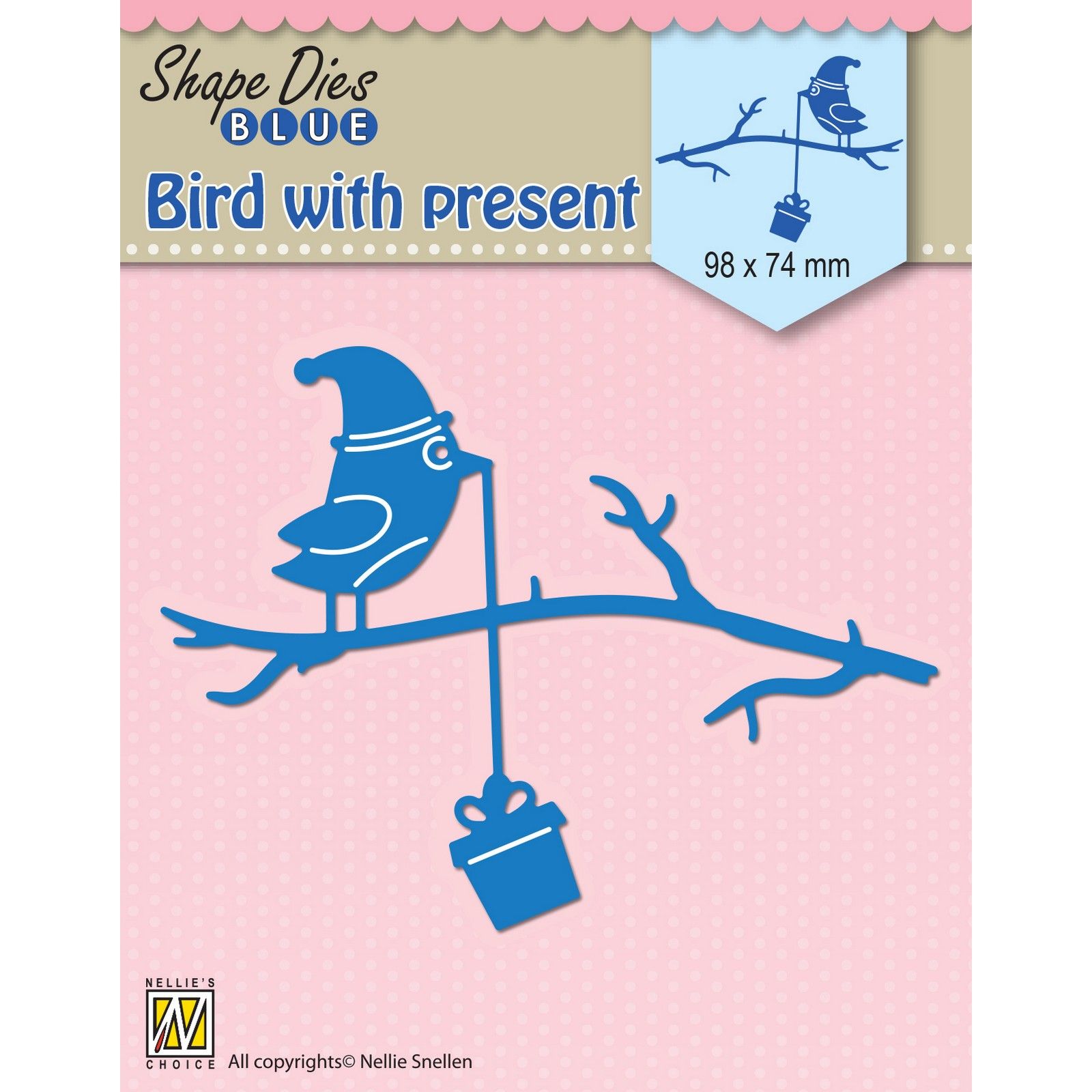 Nellie's Choice • Shape Die Bird with Present