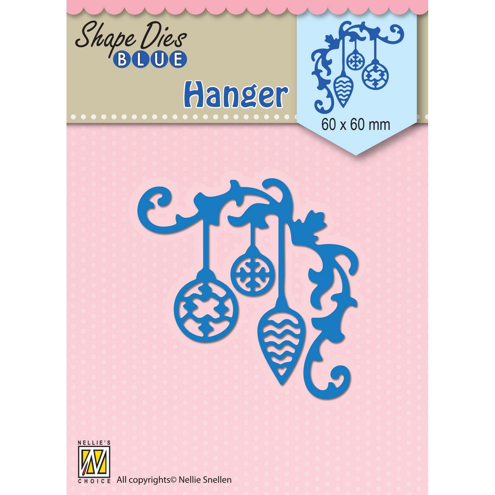 Nellie's Choice • Shape Dies Blue Christmas hanger-2