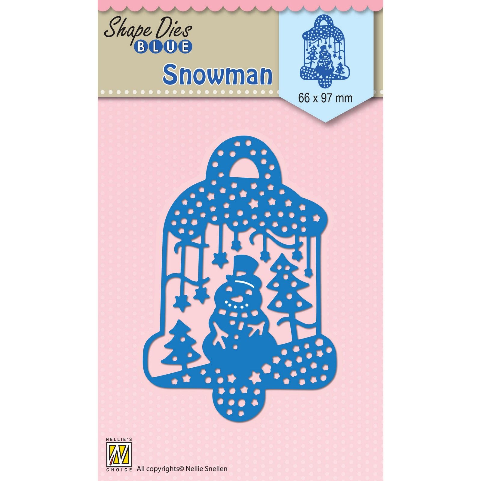 Nellie's Choice • Shape Dies Blue Snowman