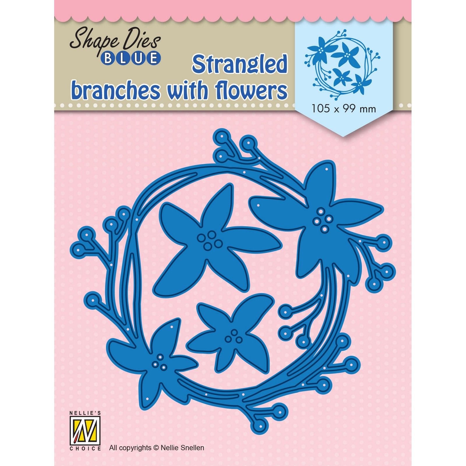 Nellie's Choice • Shape Dies Blue Strangled Branches with Flowers