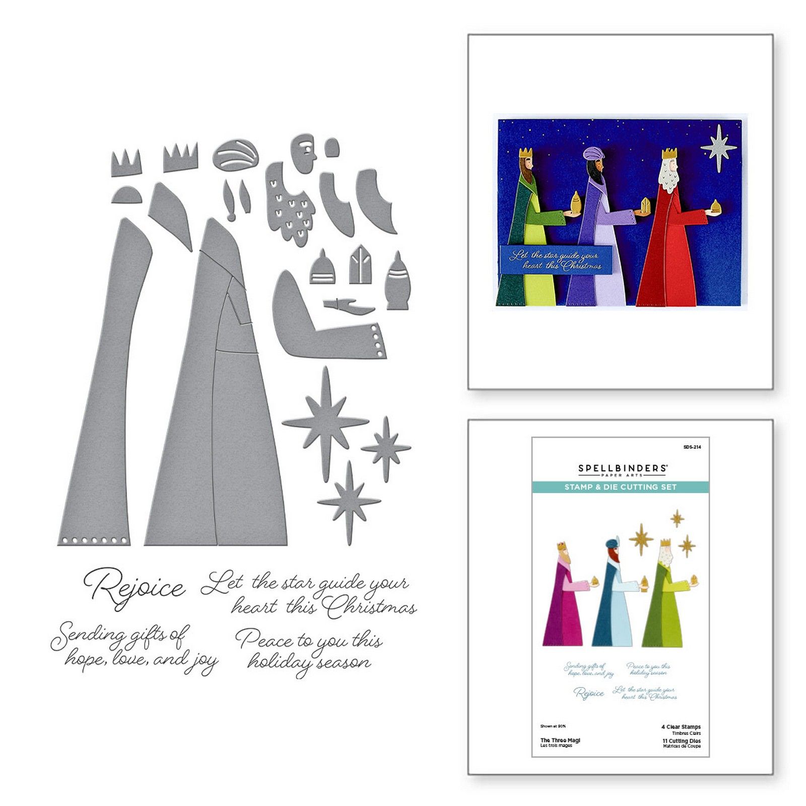 Spellbinders • Set de Sello & Troquel Tres Magos Wonderland Collection 4,6x9,5cm 15uds