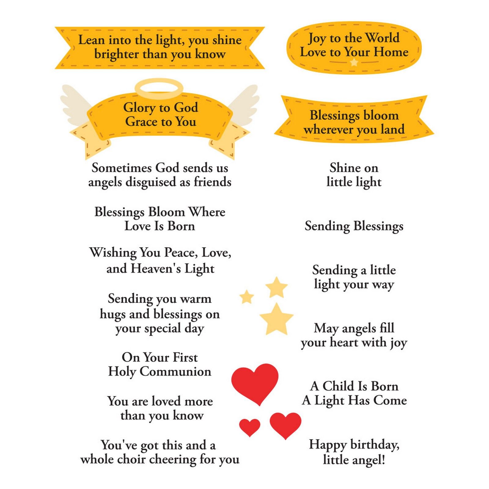 Spellbinders • Everyday Blessings & Banners Stamp & Die Set by Bibi Cameron