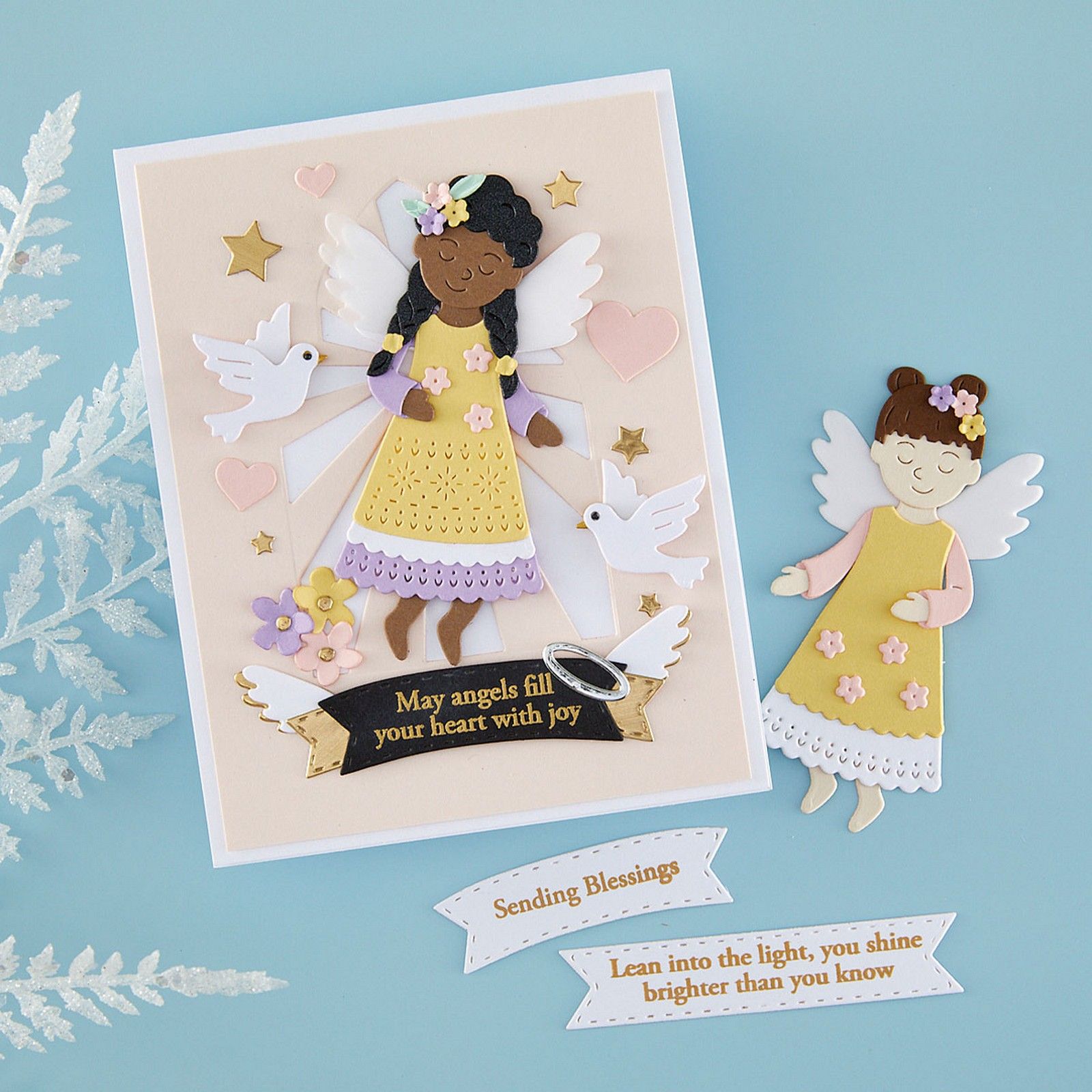 Spellbinders • Everyday Blessings & Banners Stamp & Die Set by Bibi Cameron
