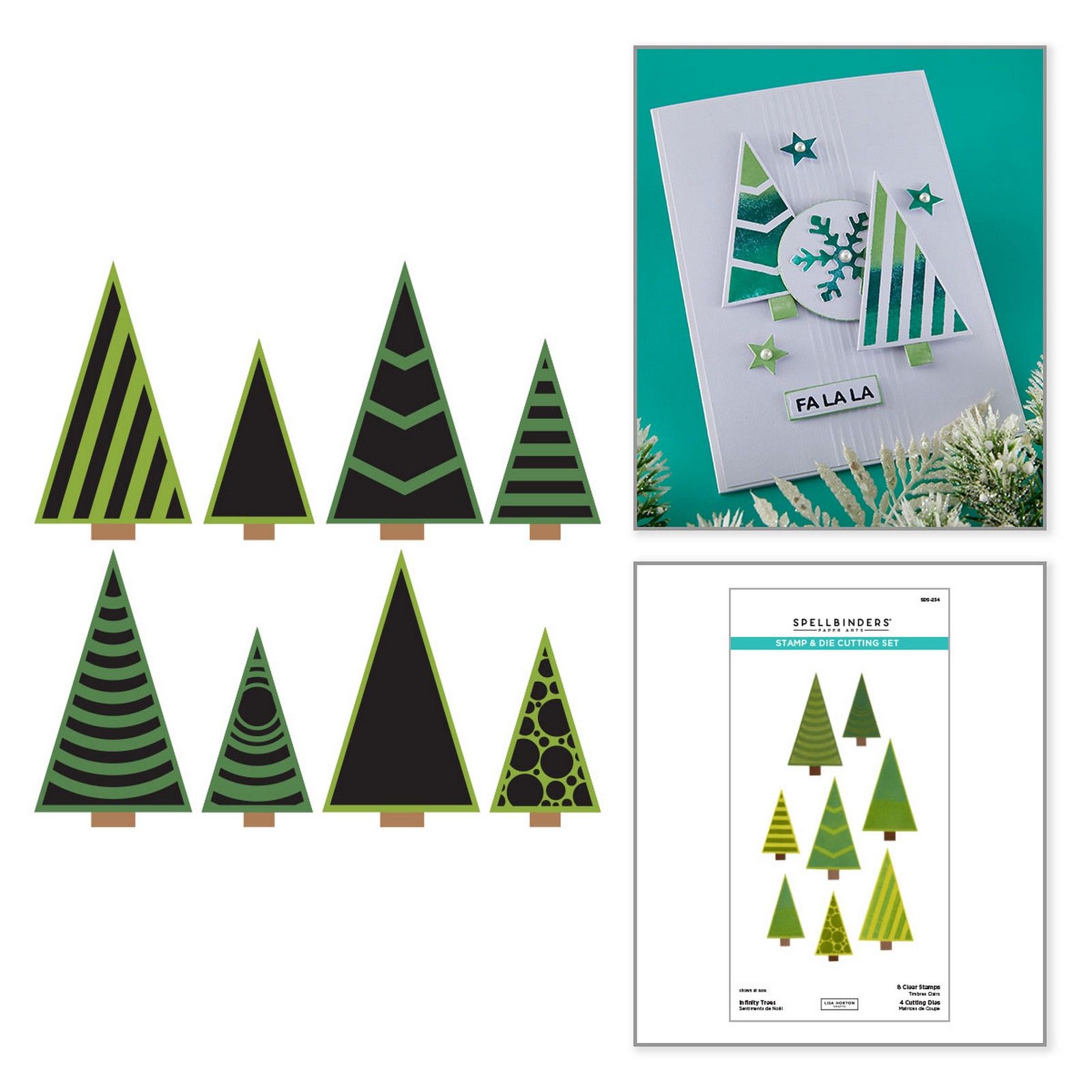 Spellbinders • Infinity Trees Stamp & Die Set by Lisa Horton