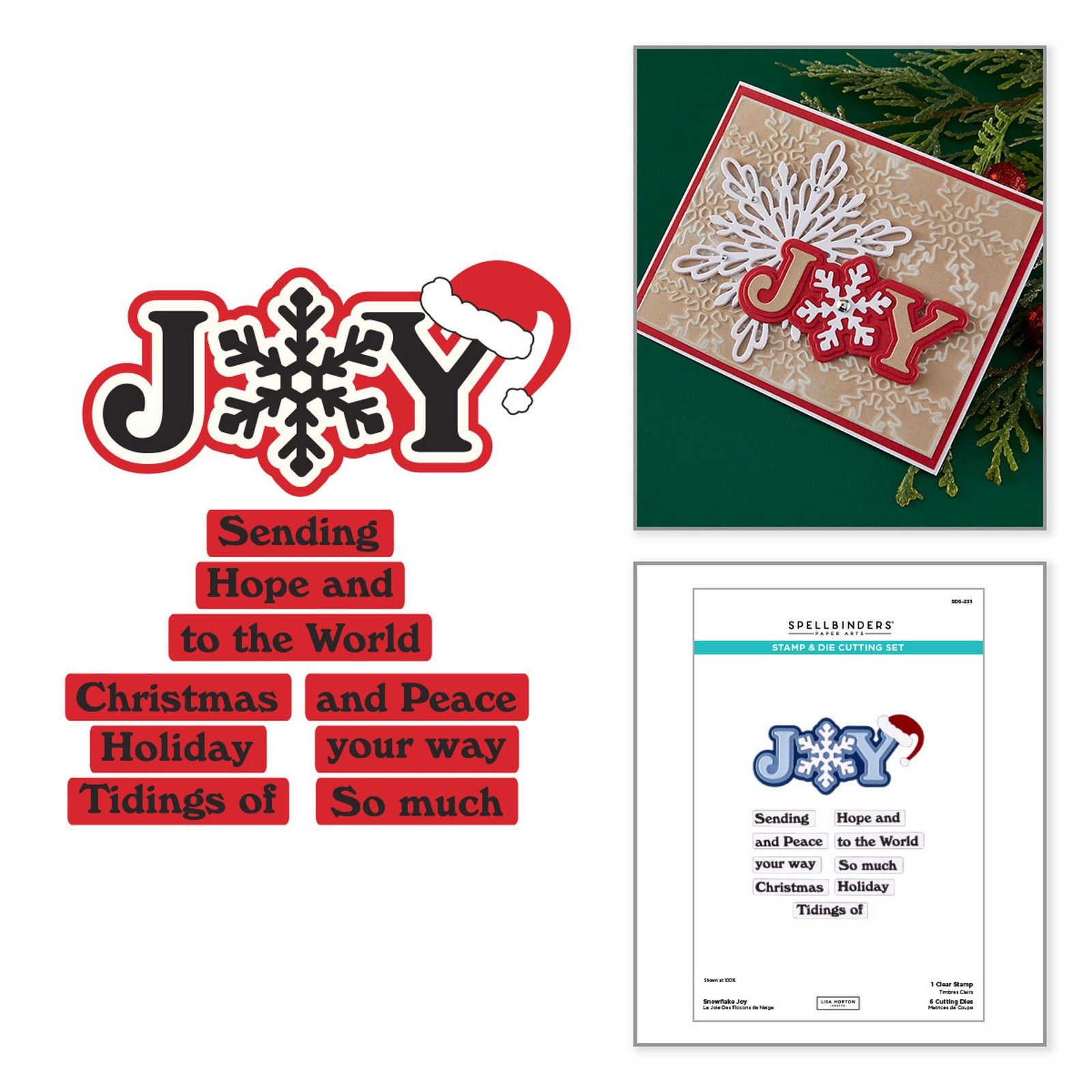 Spellbinders • Snowflake Joy Stamp & Die Set by Lisa Horton