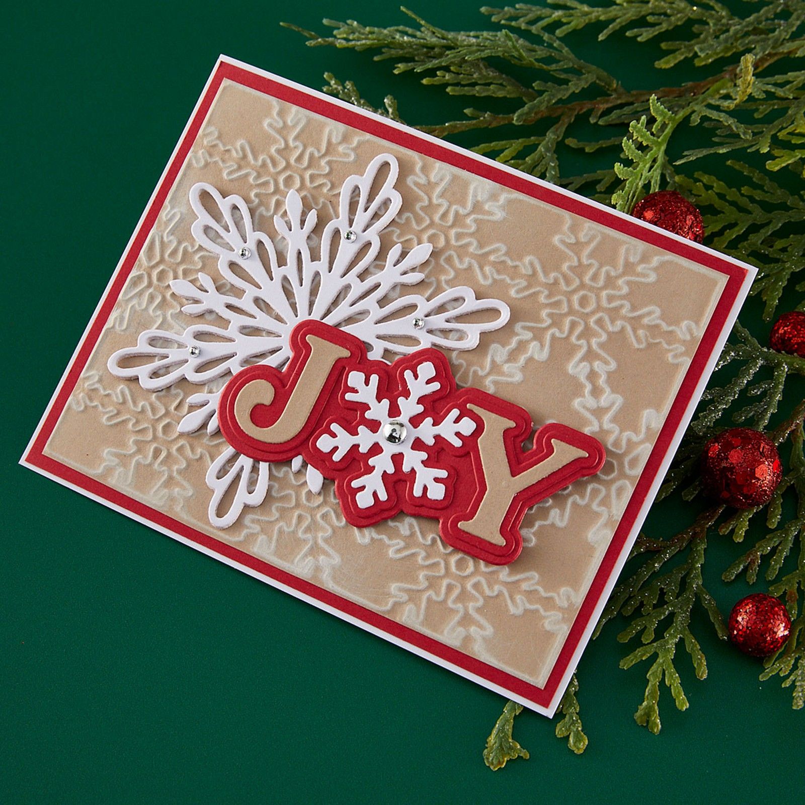 Spellbinders • Snowflake Joy Stamp & Die Set by Lisa Horton
