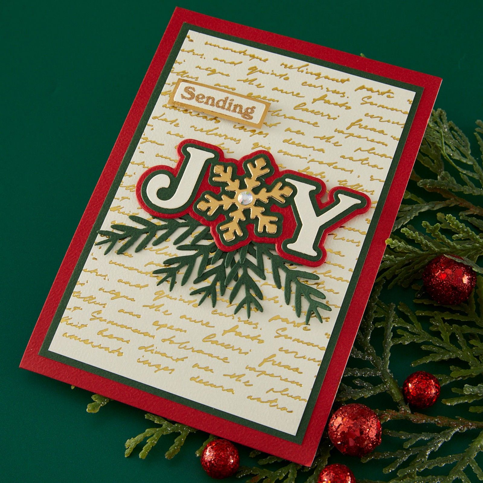Spellbinders • Snowflake Joy Stamp & Die Set by Lisa Horton