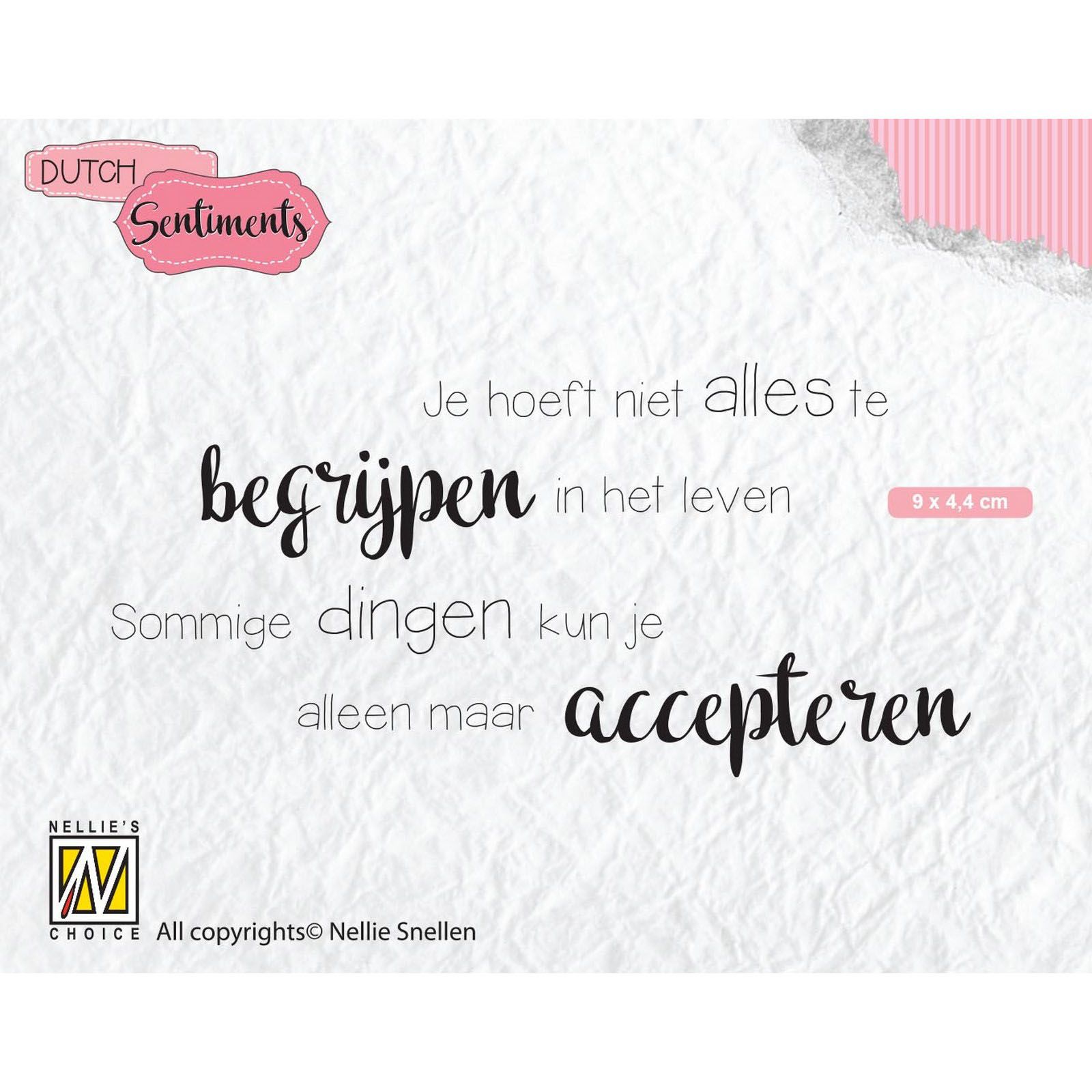 Nellie's Choice • Clear Stempel Nederlands Je Hoeft Niet Alles Te Begrijpen….