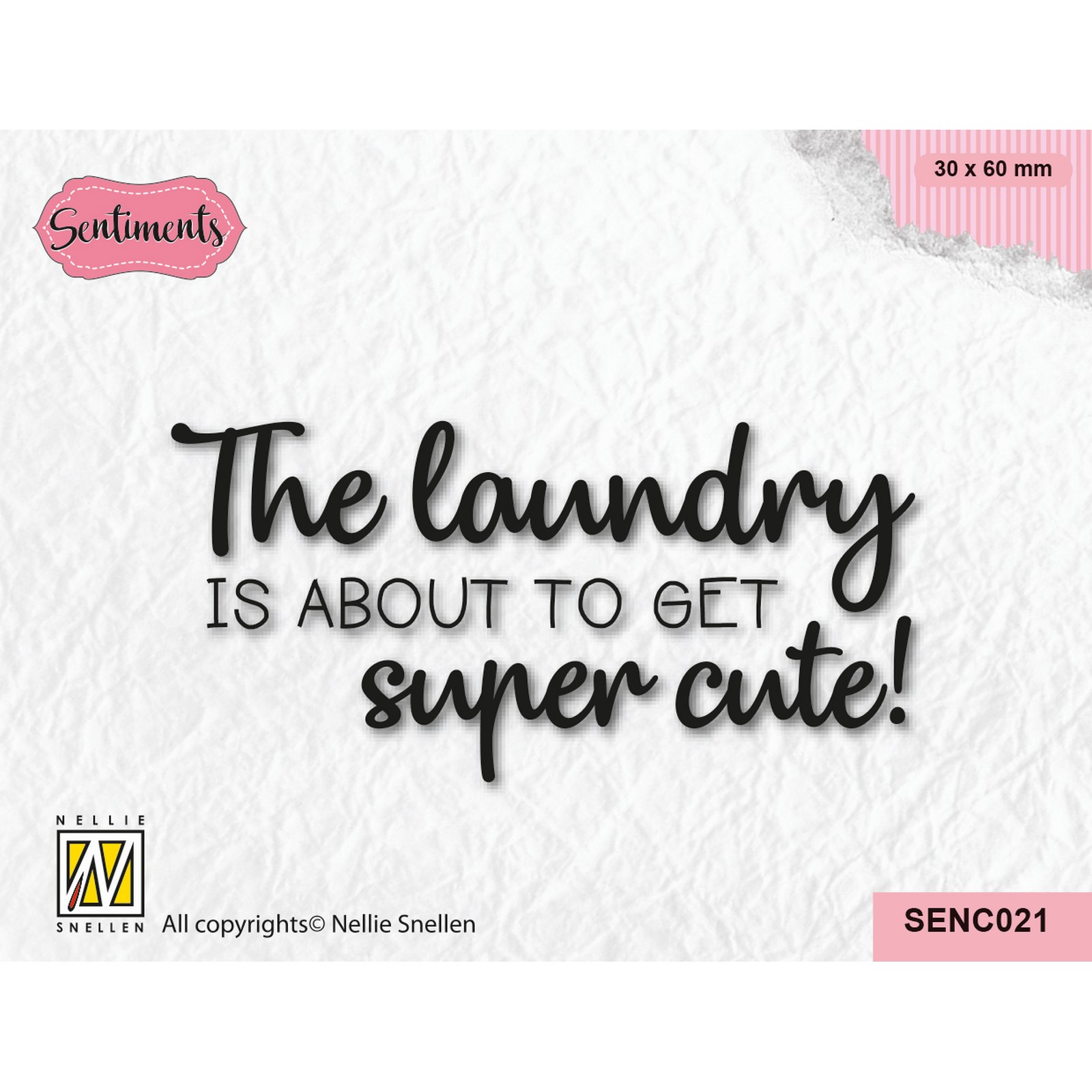 Nellie Snellen • Clear Stamp Super Cute Laundry