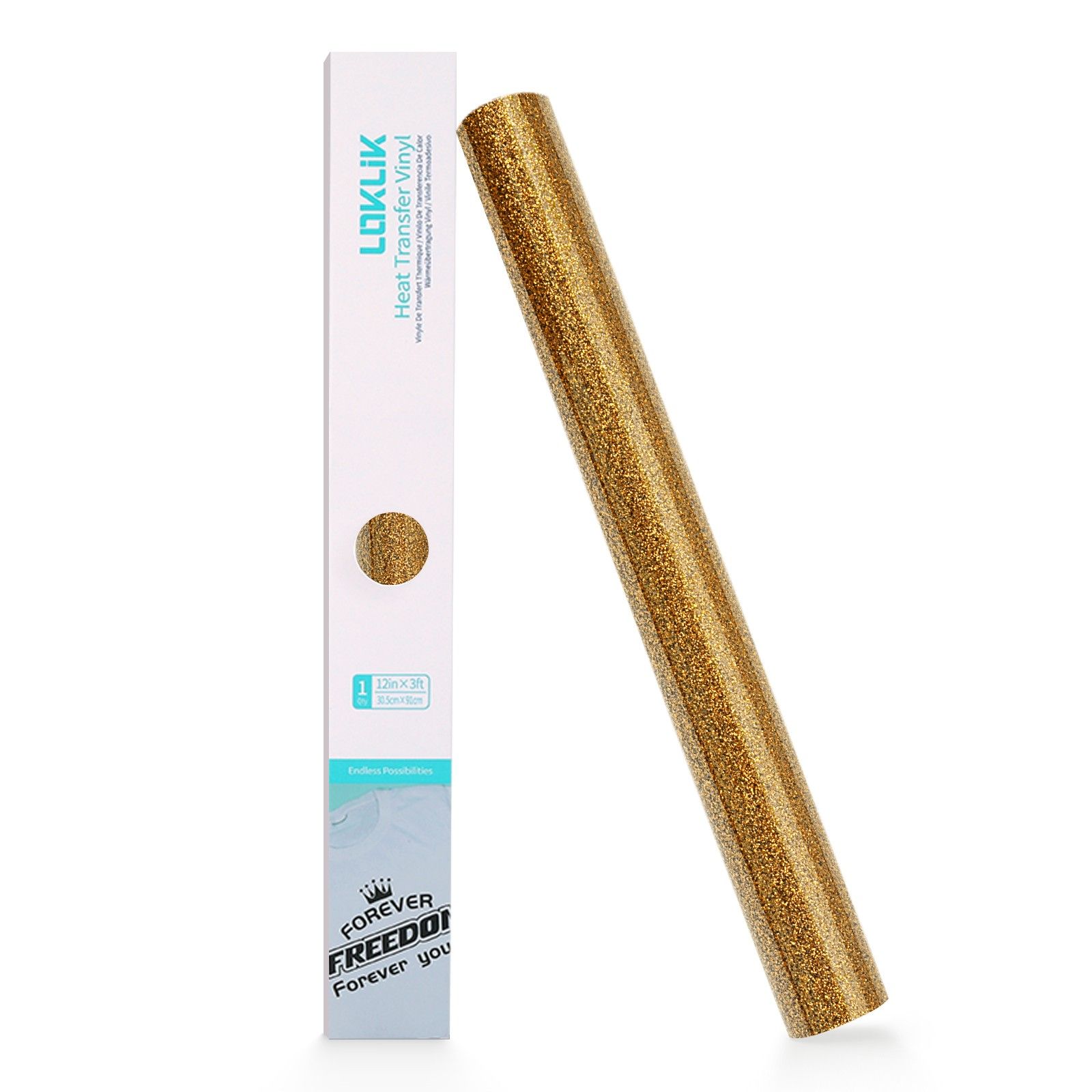 LOKLiK • Heat Transfer Vinyl Glitter Golden 30,5x90cm