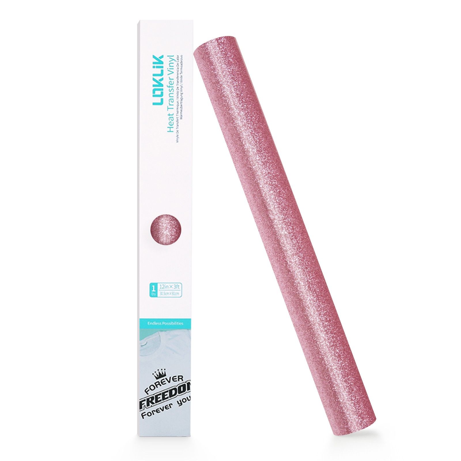 LOKLiK • Heat Transfer Vinyl Glitter Pink 30,5x90cm