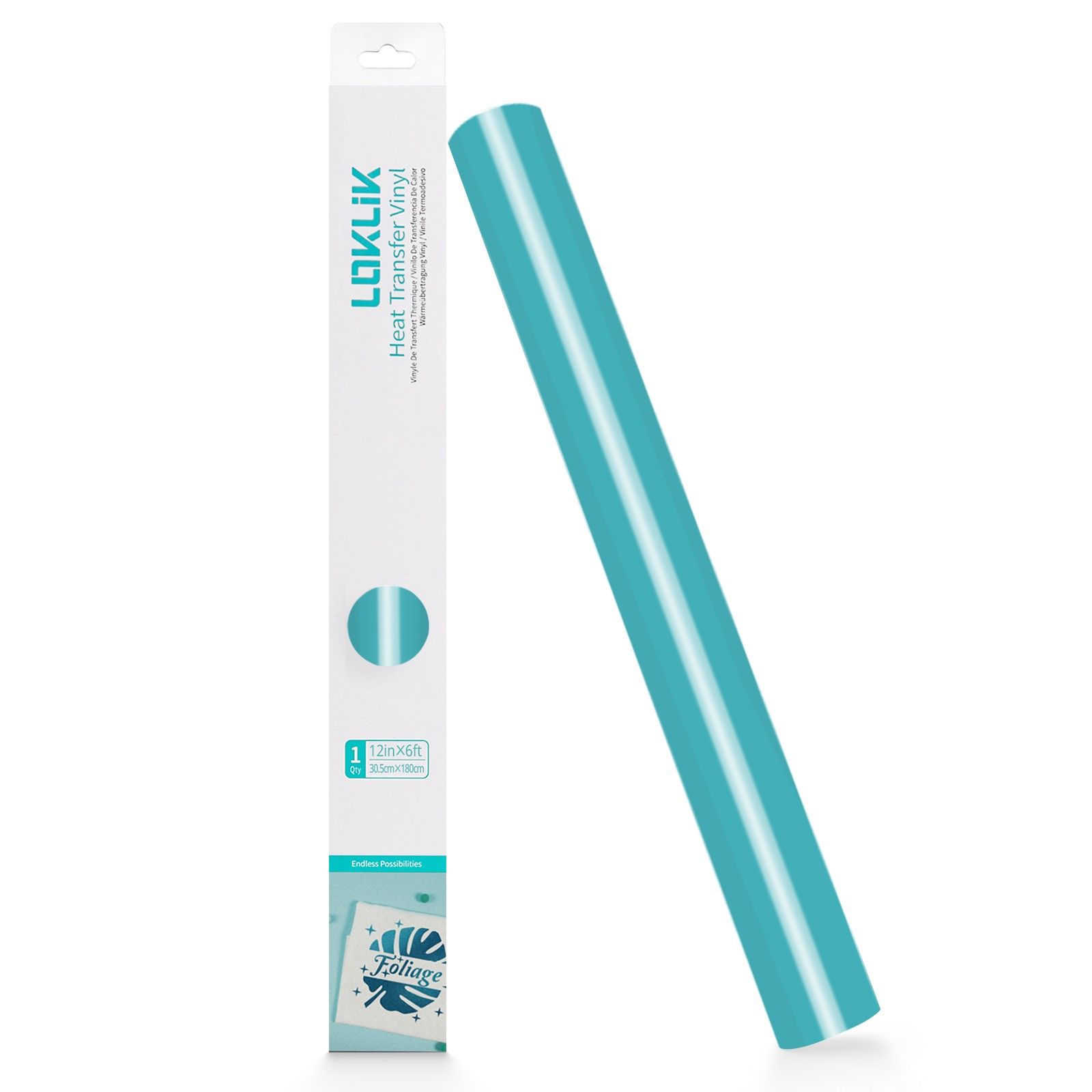 LOKLiK • Heat Transfer Vinyl Basic Aqua Blue 30,5x180cm