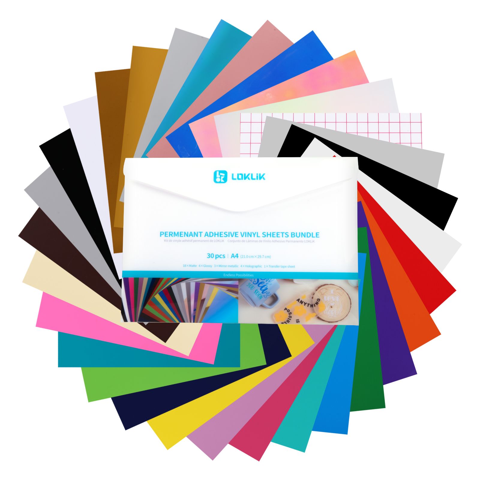 LOKLiK • Permanent Vinyl Material Bundle A4