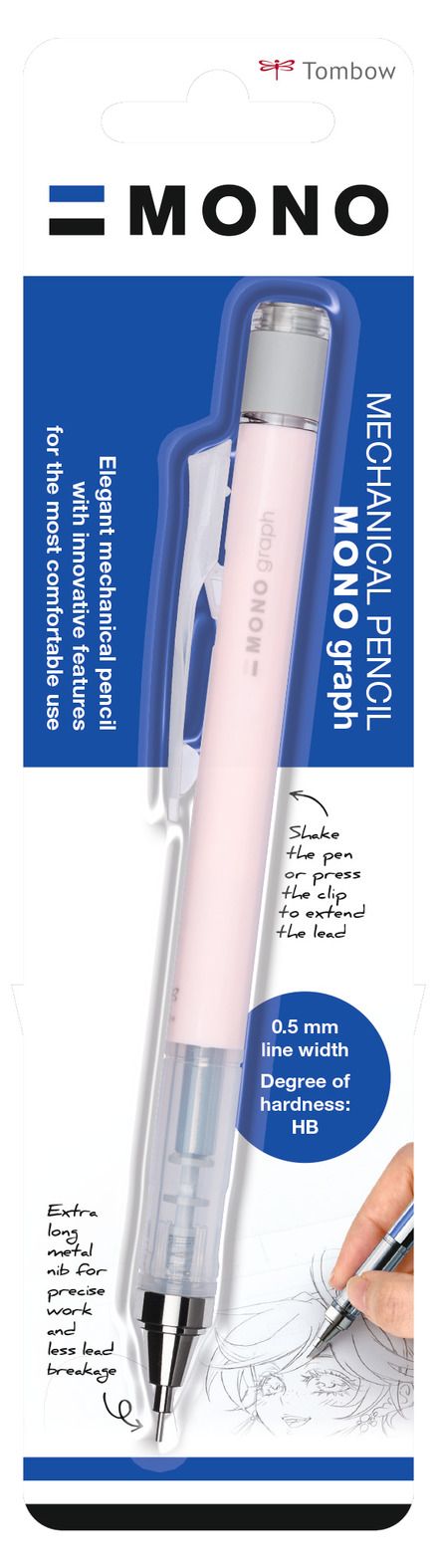 Tombow •  MONO graph mechanical pencil Coral pink