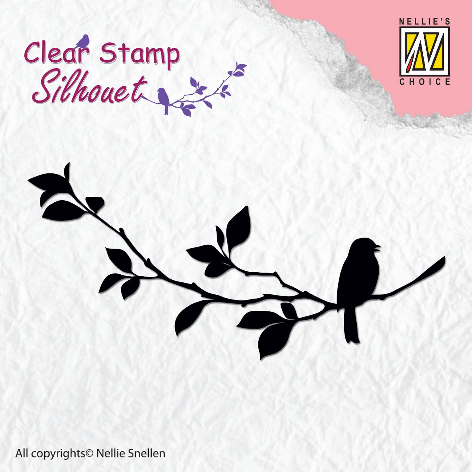 Nellie's Choice • Silhouet Clear Stamps Birdsong-1