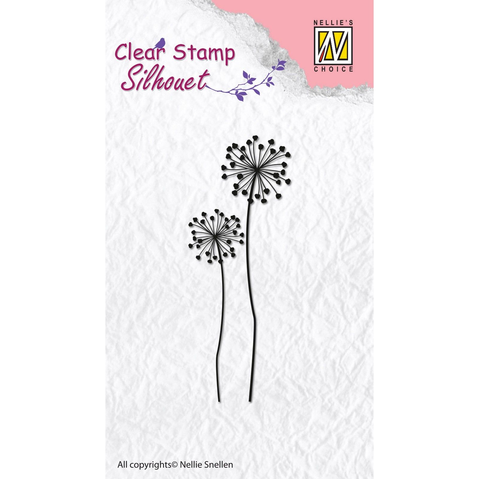 Nellie's Choice • Silhouette Clear Stamps Flower-9