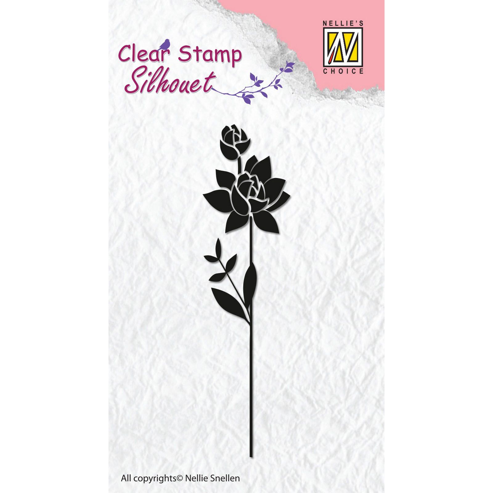 Nellie's Choice • Silhouet Clear Stamps Flower-11