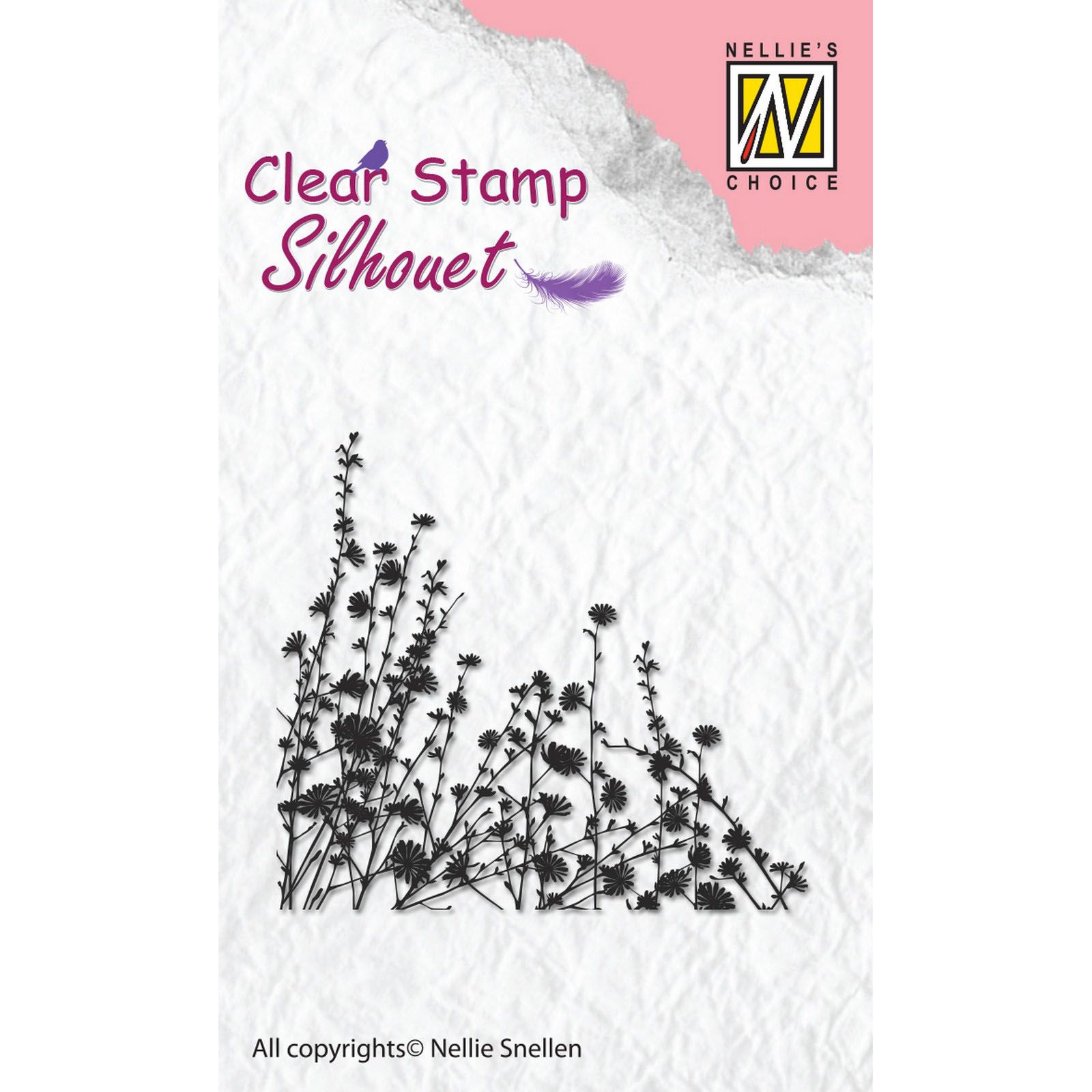 Nellie's Choice • Silhouet Spring Clear Stamps Flowers