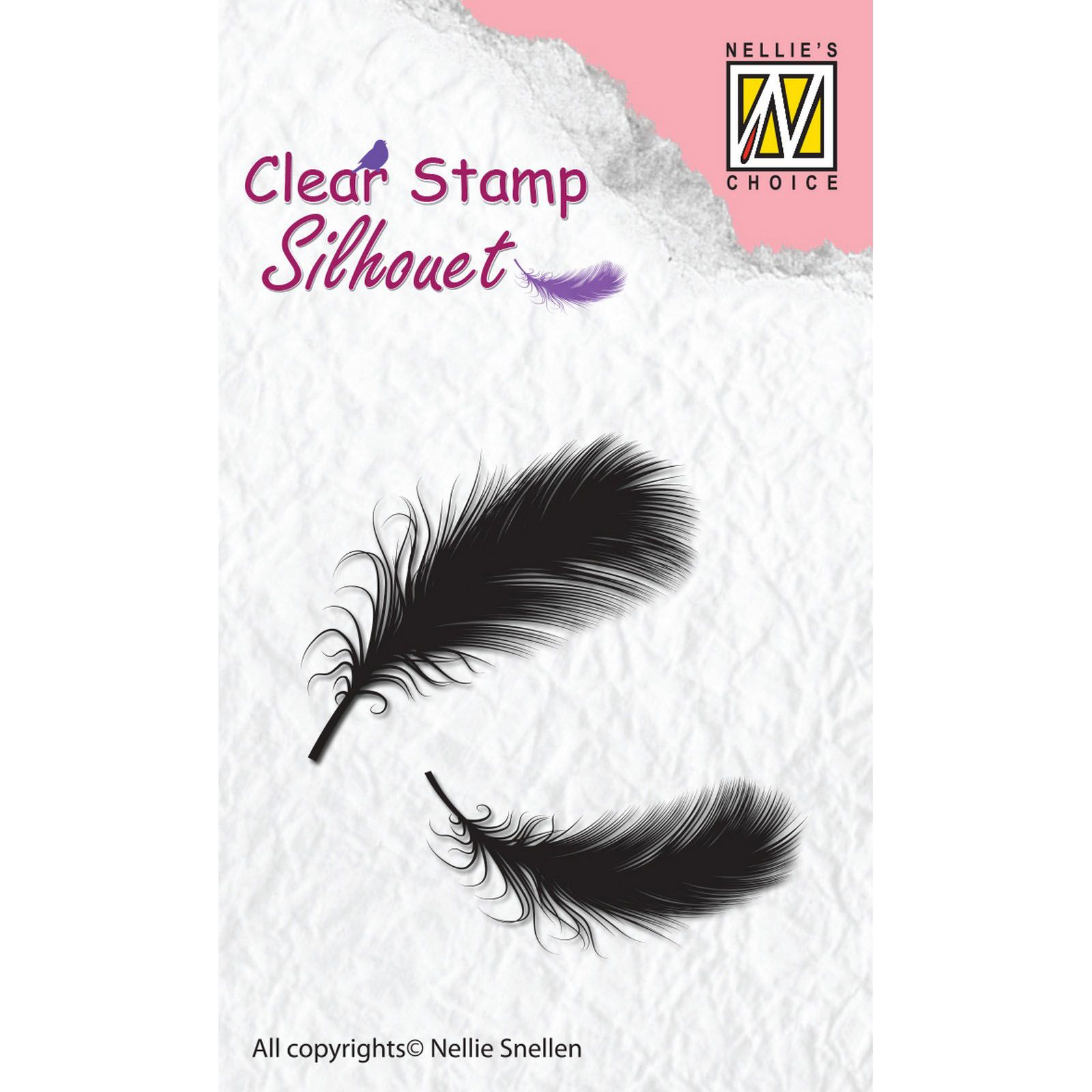 Nellie's Choice • Silhouet Clear Stamps Feathers