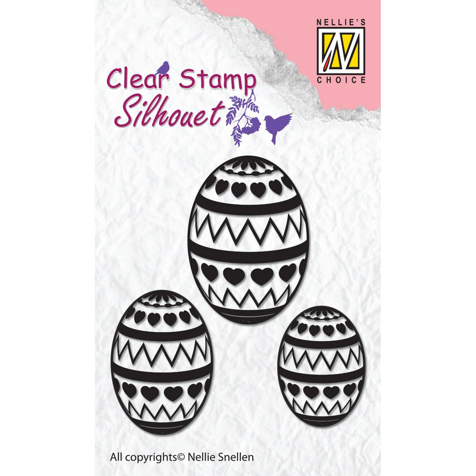 Nellie's Choice • Silhouet Clear Stamps Easter Eggs