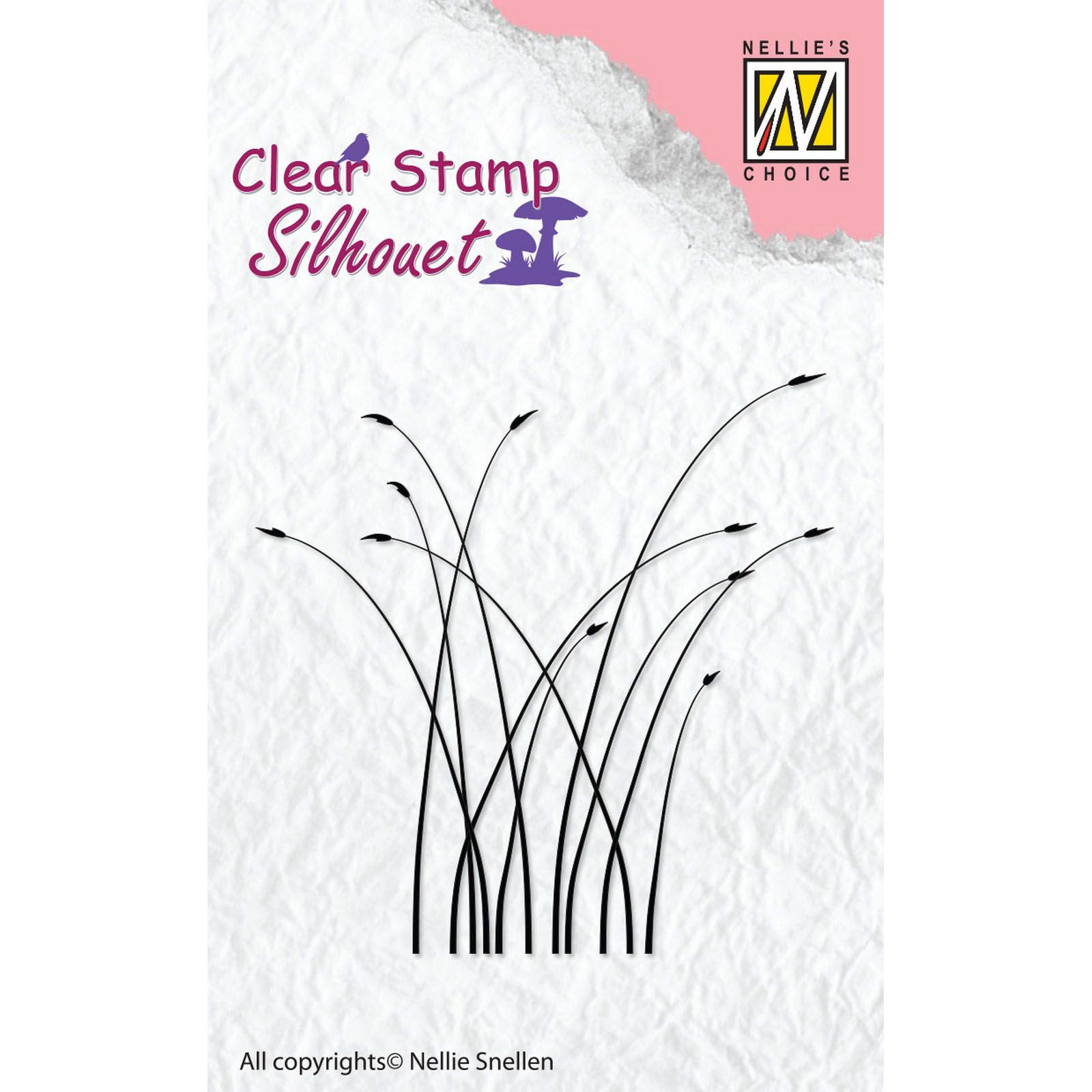 Nellie's Choice • Silhouet Clear Stamps Blooming-Grass