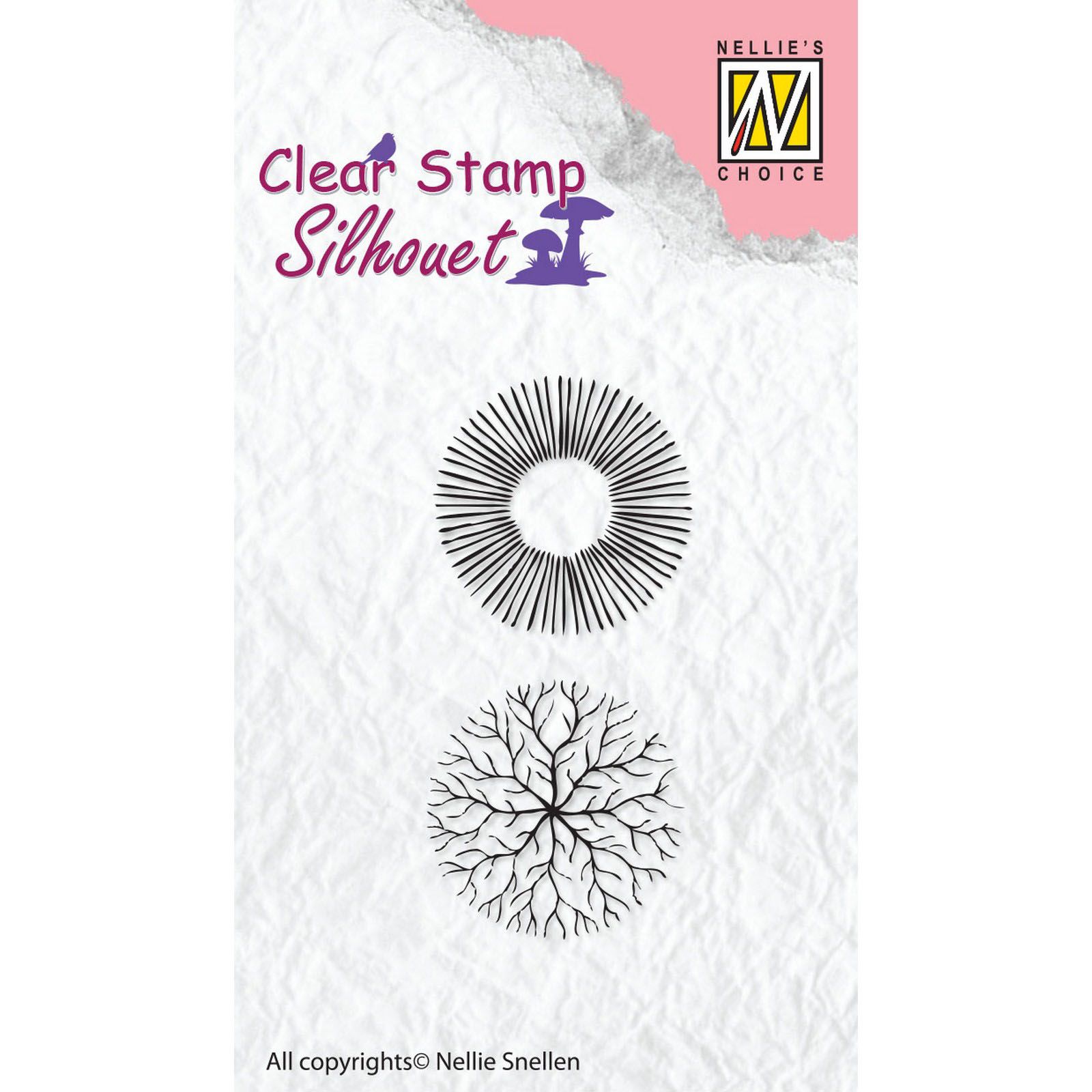 Nellie's Choice • Silhouet Clear Stamps Flower-17