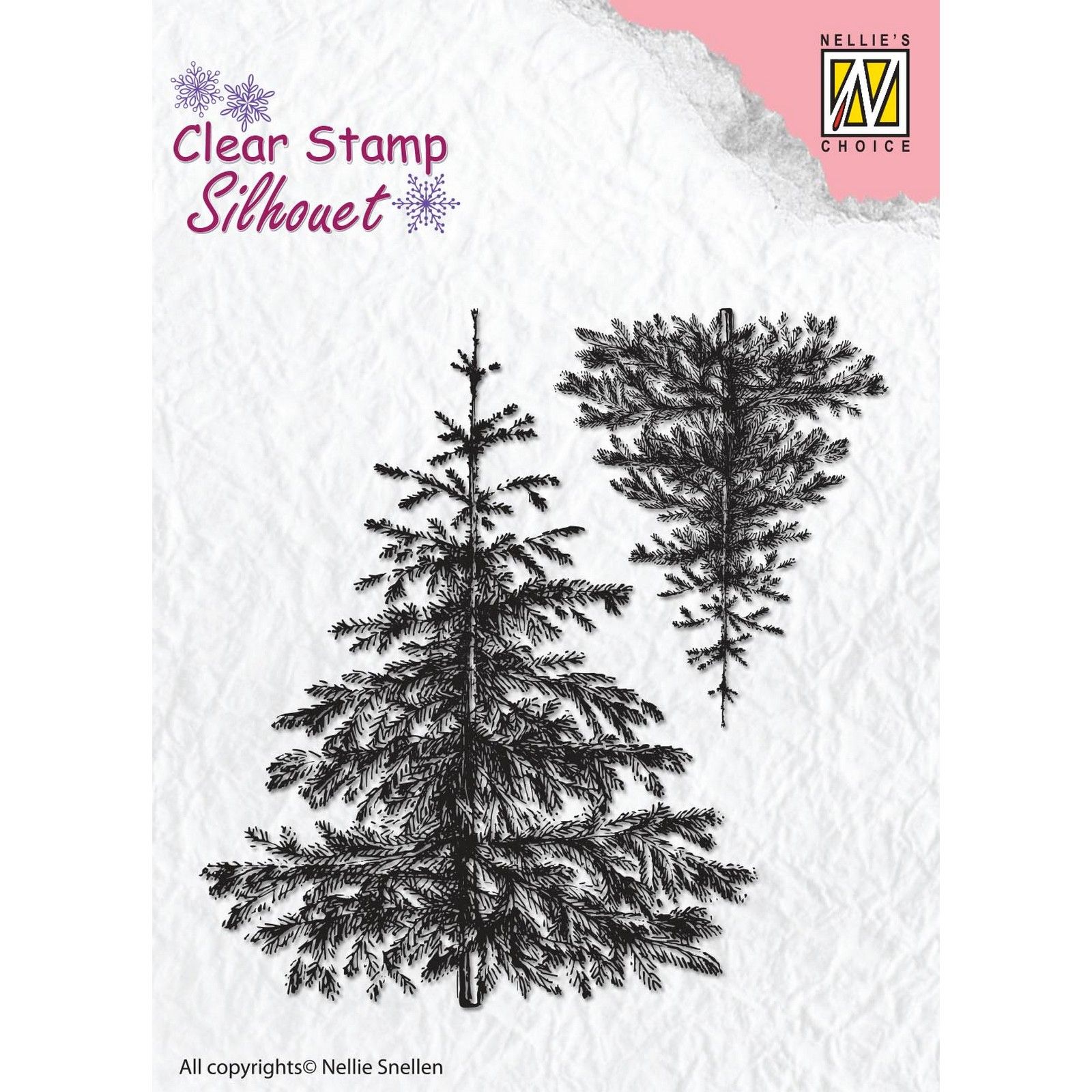 Nellie's Choice • Silhouet Clear Stamps Christmas Fir-Trees