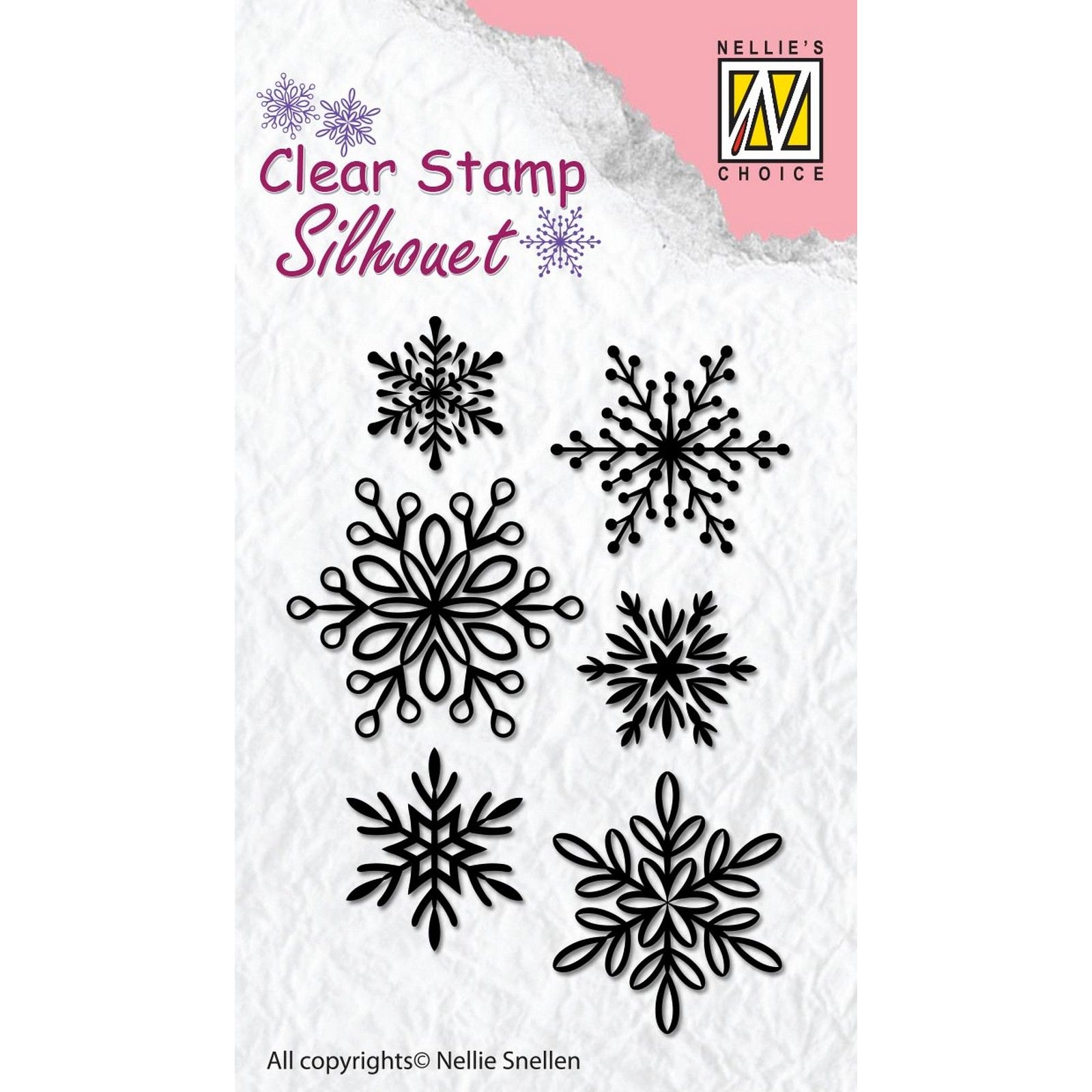 Nellie's Choice • Silhouet Clear Stamps Snowflakes