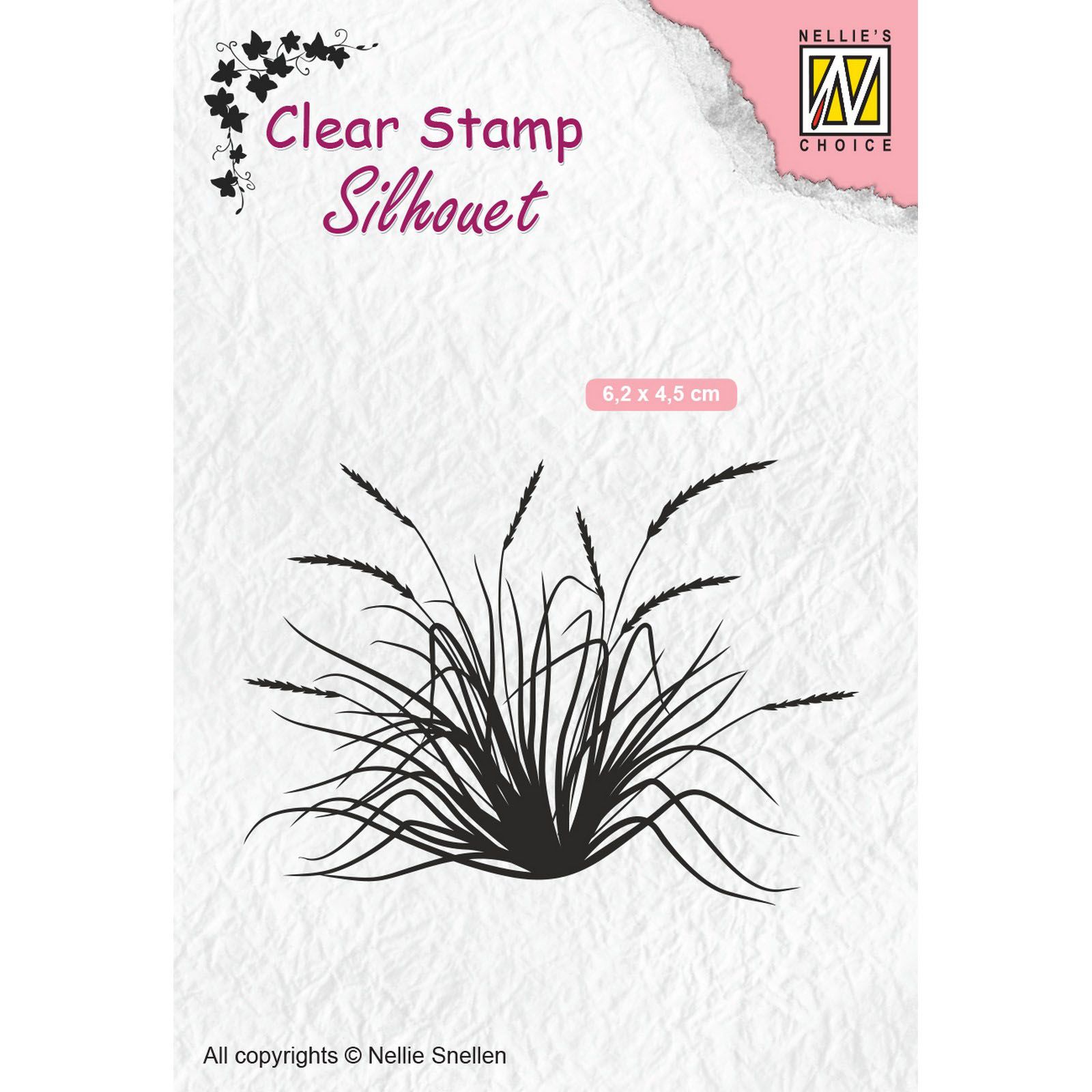 Nellie's Choice • Silhouet Clear Stempels Blooming Grass-2 62x45mm