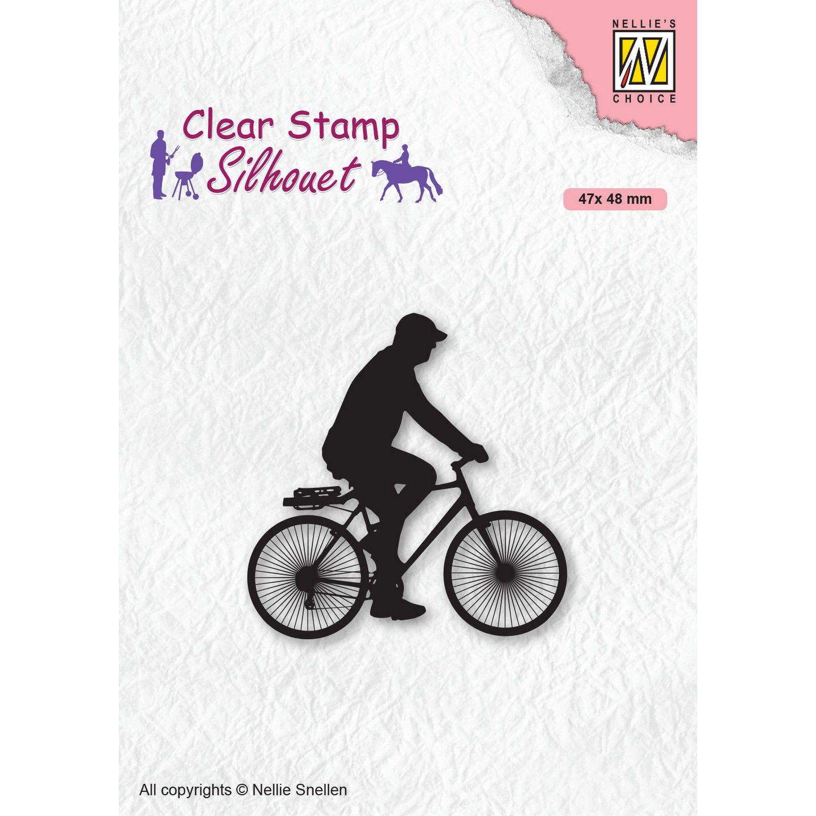 Nellie's Choice • Silhouet Silikonenstempeln Men-Things Cyclist