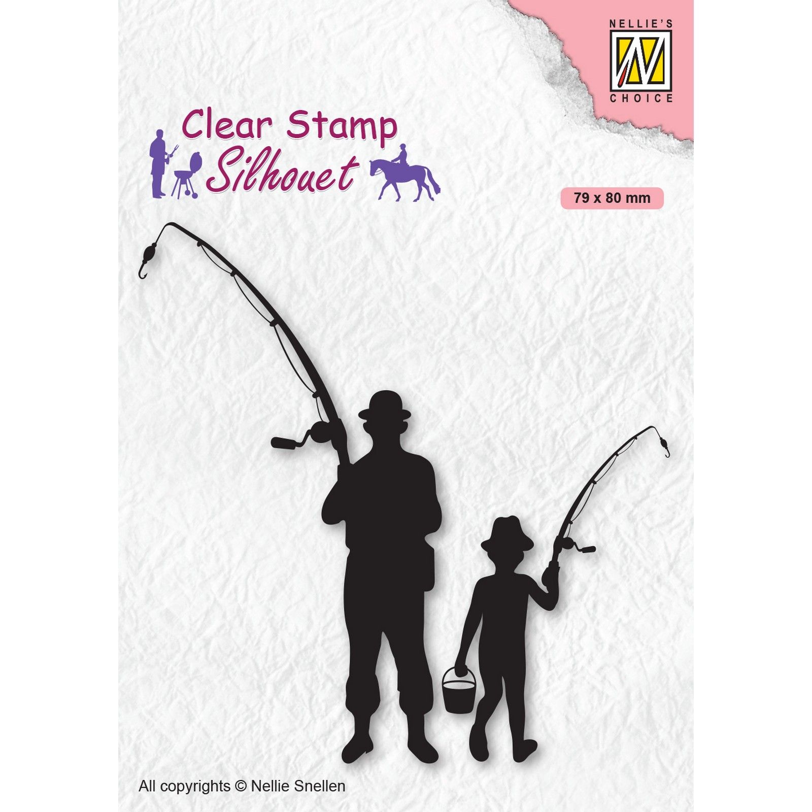 Nellie's Choice • Silhouet Silikonenstempeln Men-Things Fishermen