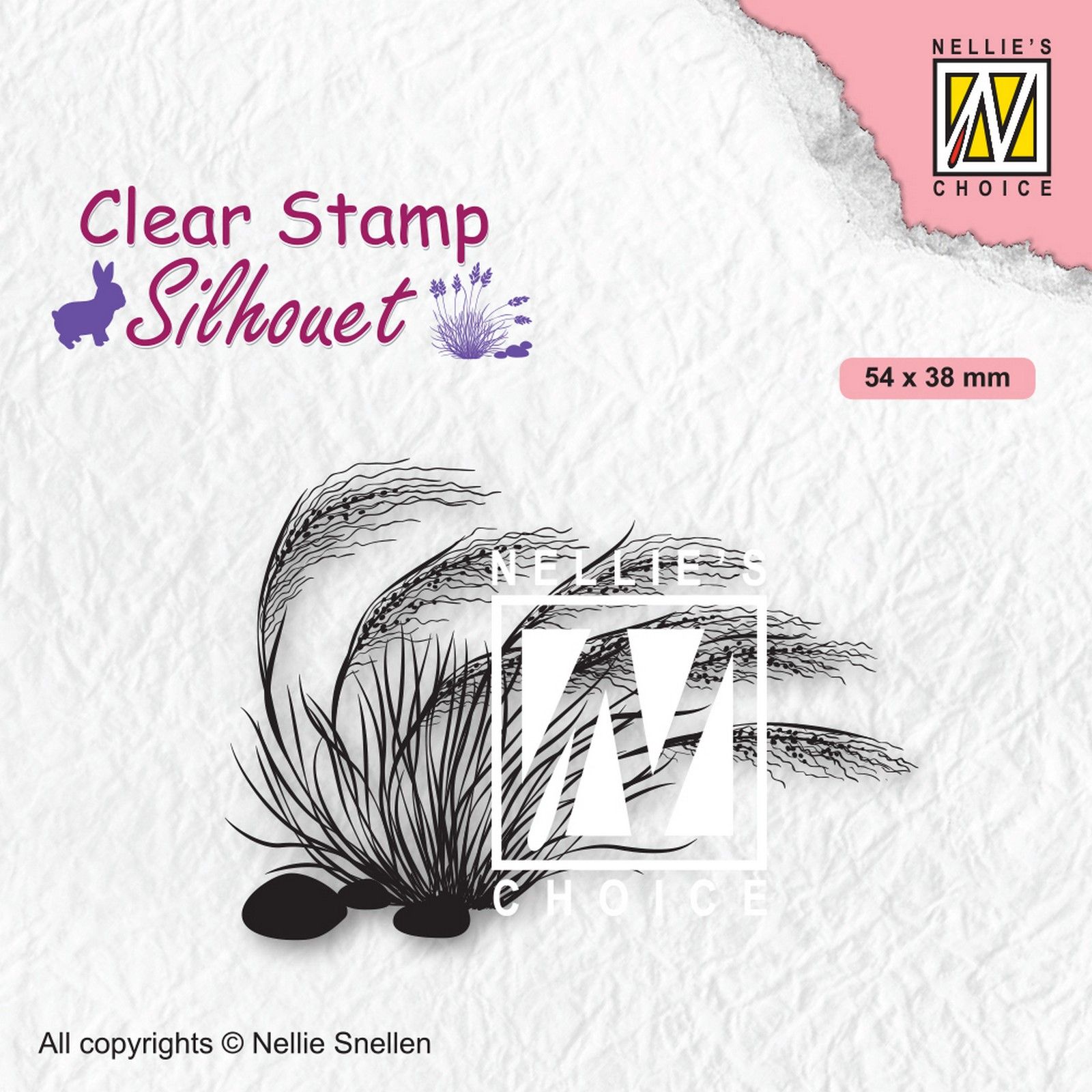 Nellie's Choice • Silhouet Spring Clear Stempels Blooming Grass-3