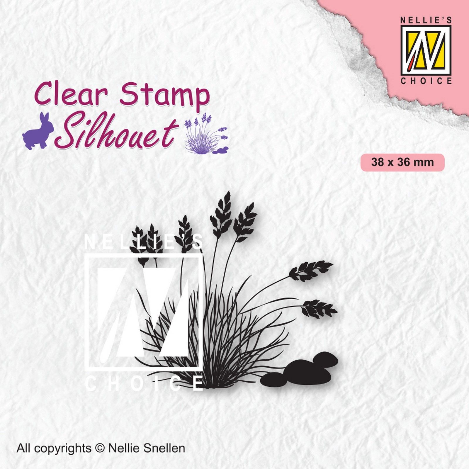 Nellie's Choice • Silhouet Spring Clear Stamps Blooming Grass-4