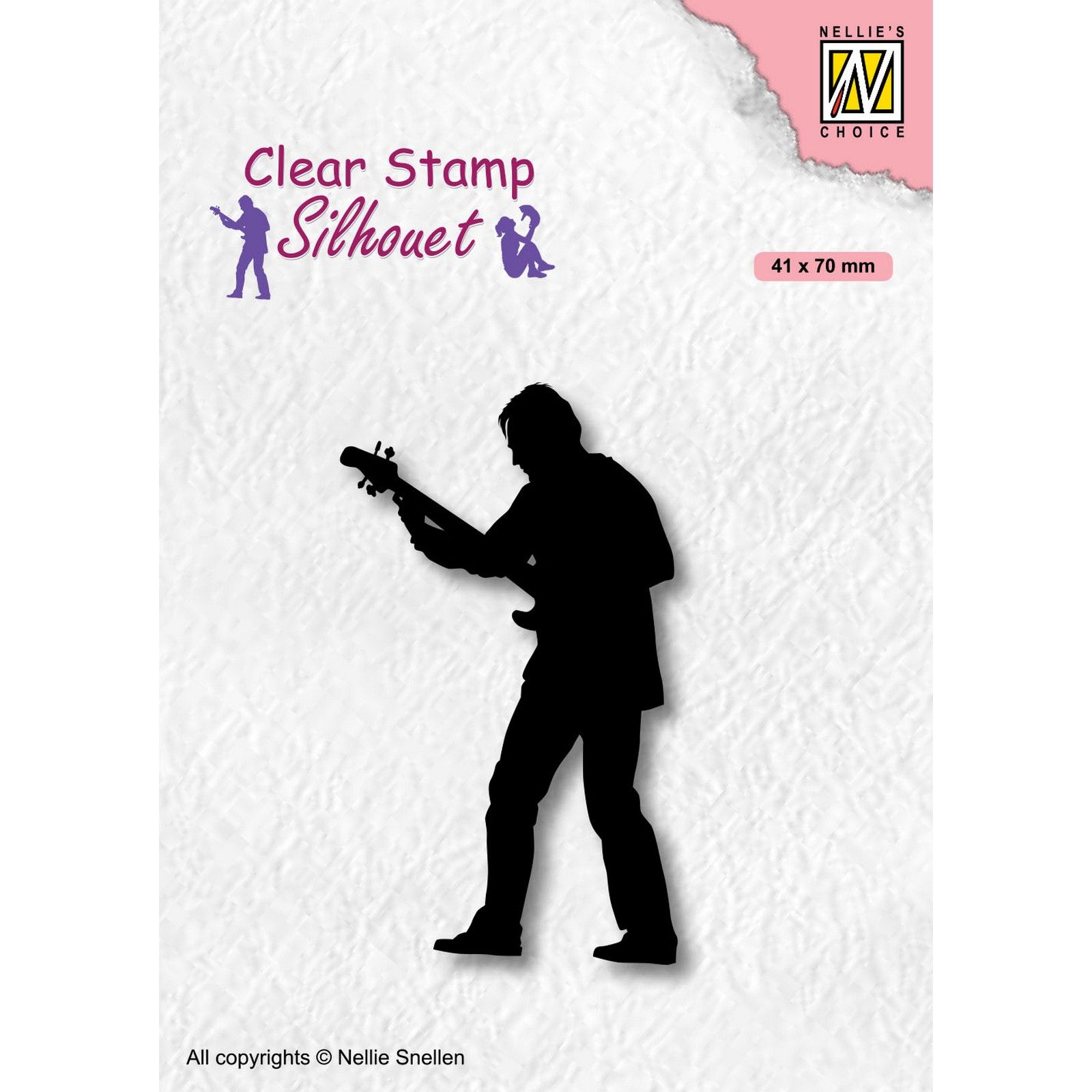 Nellie's Choice • Silhouet Clear Stamps Teens-Series Guitar-Player