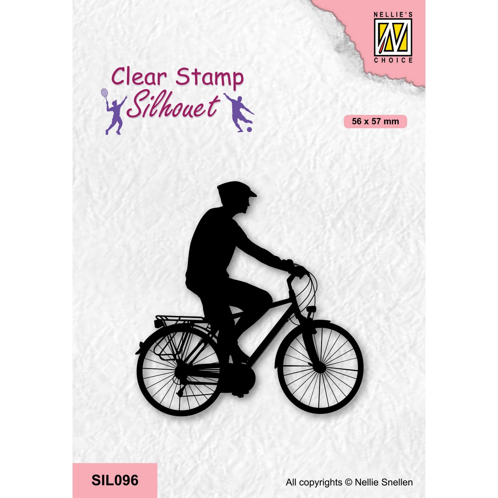 Nellie's Choice • Silhouet Clear Stamps Sports Series Cycling