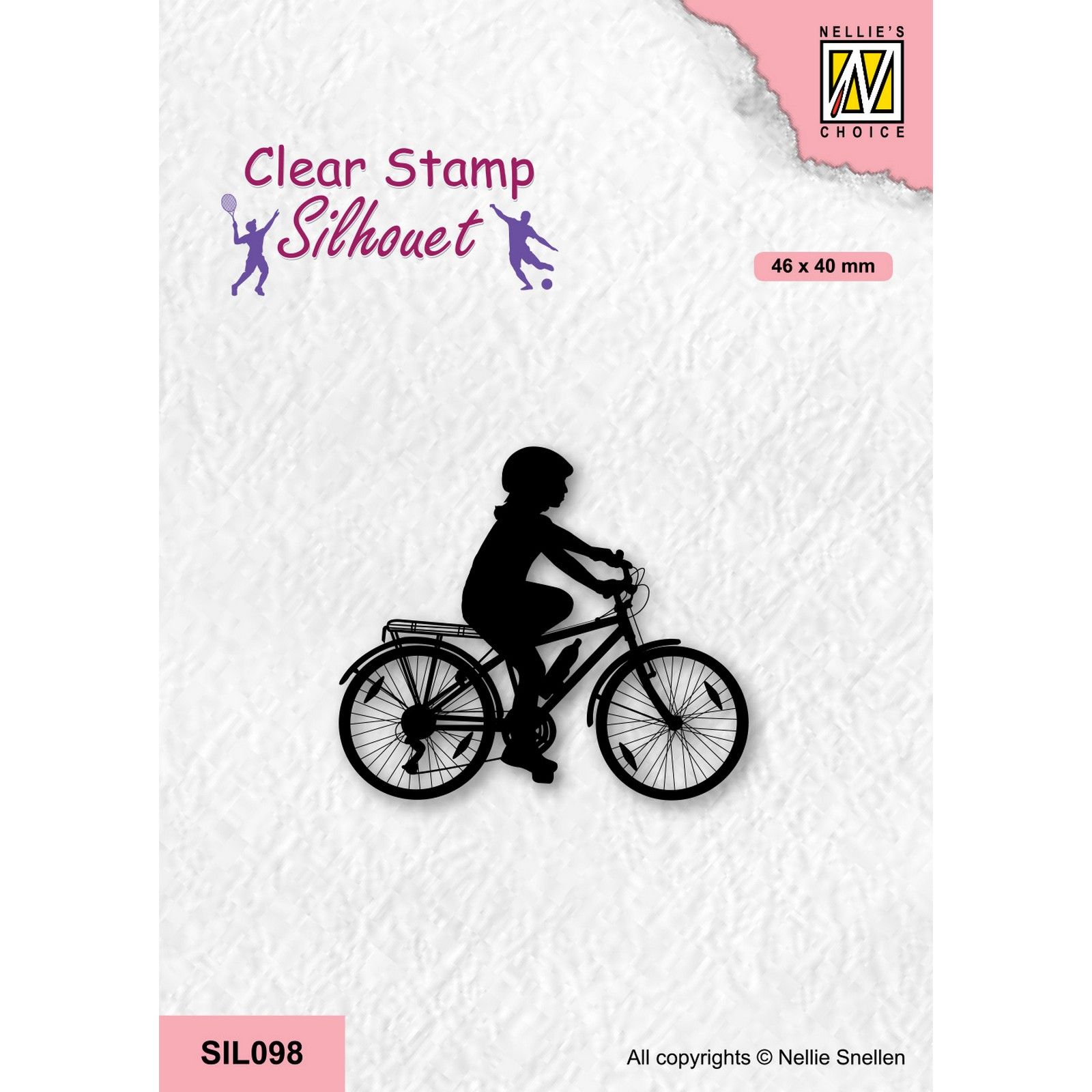 Nellie's Choice • Silhouet Clear Stamps Sports Series Cycling-2