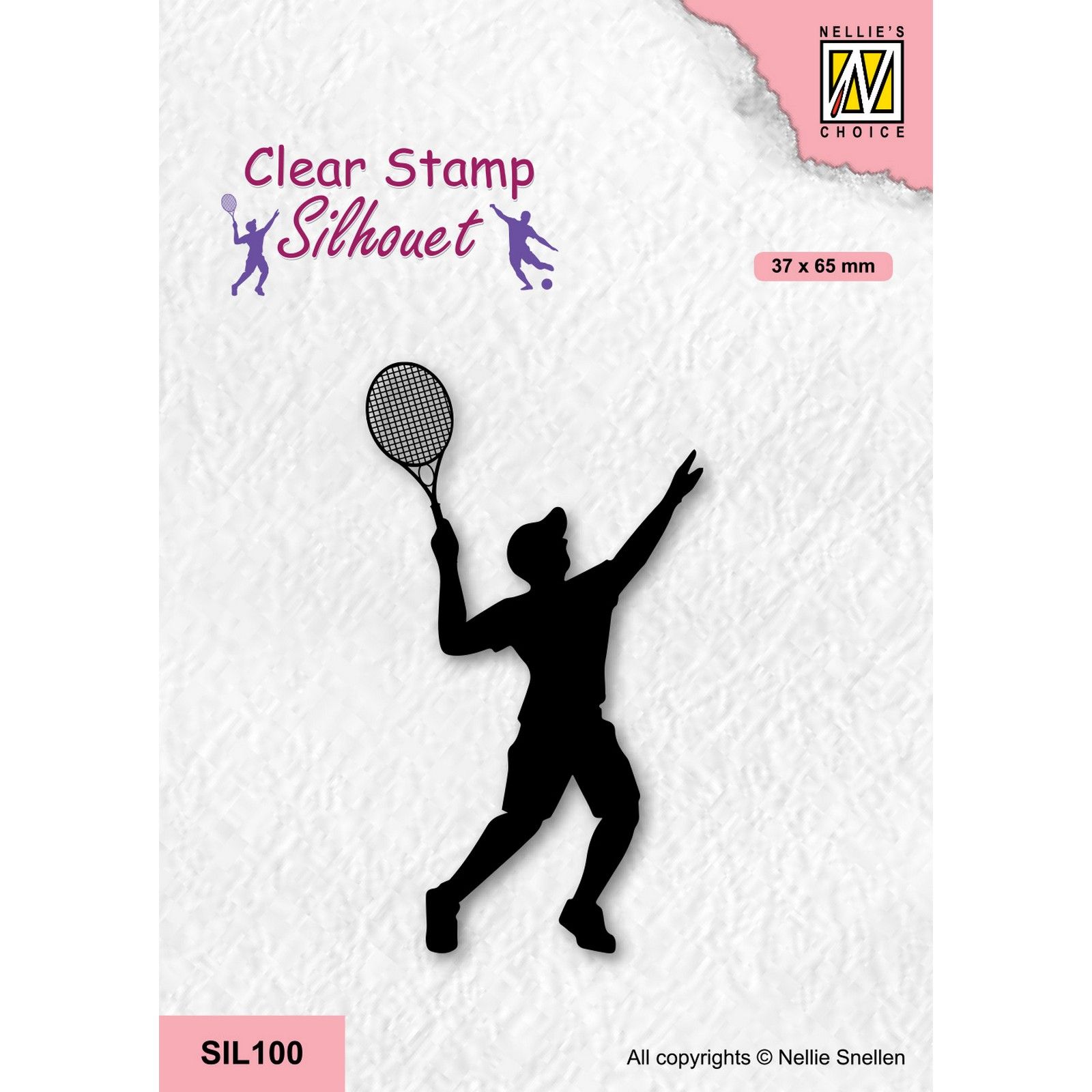 Nellie's Choice • Silhouet Clear Stempels Sports Serie Tennis Player