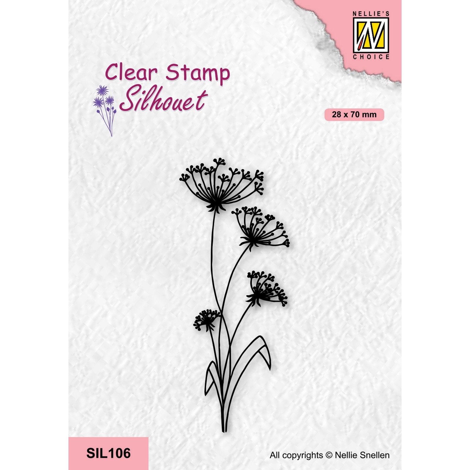 Nellie's Choice • Silhouet Clear Stempels Flowers-19