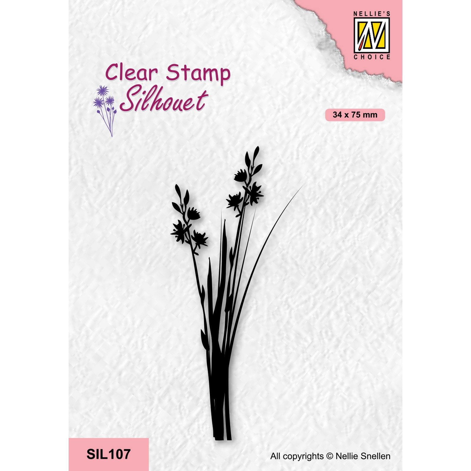 Nellie's Choice • Silhouet Clear Stempels Flowers-20