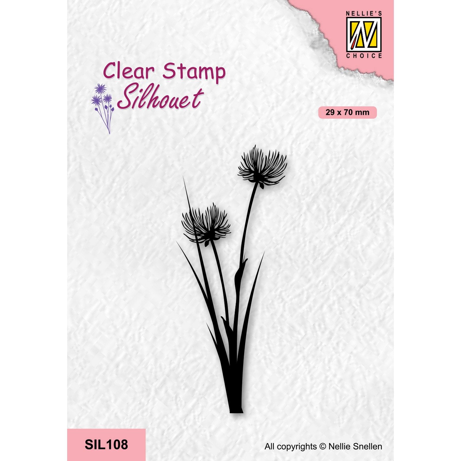 Nellie's Choice • Silhouet Clear Stempels Flowers-21