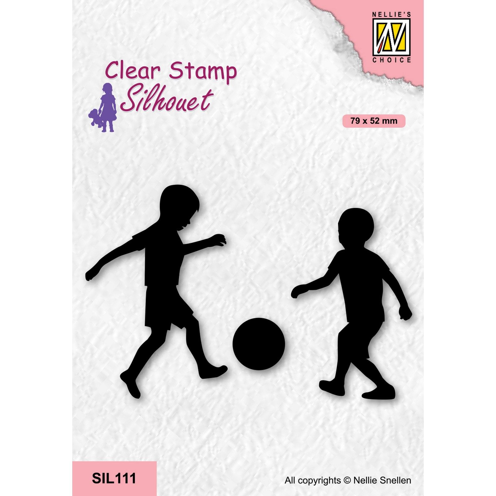 Nellie's Choice • Silhouet Clear Stempels Boys Playing Soccer