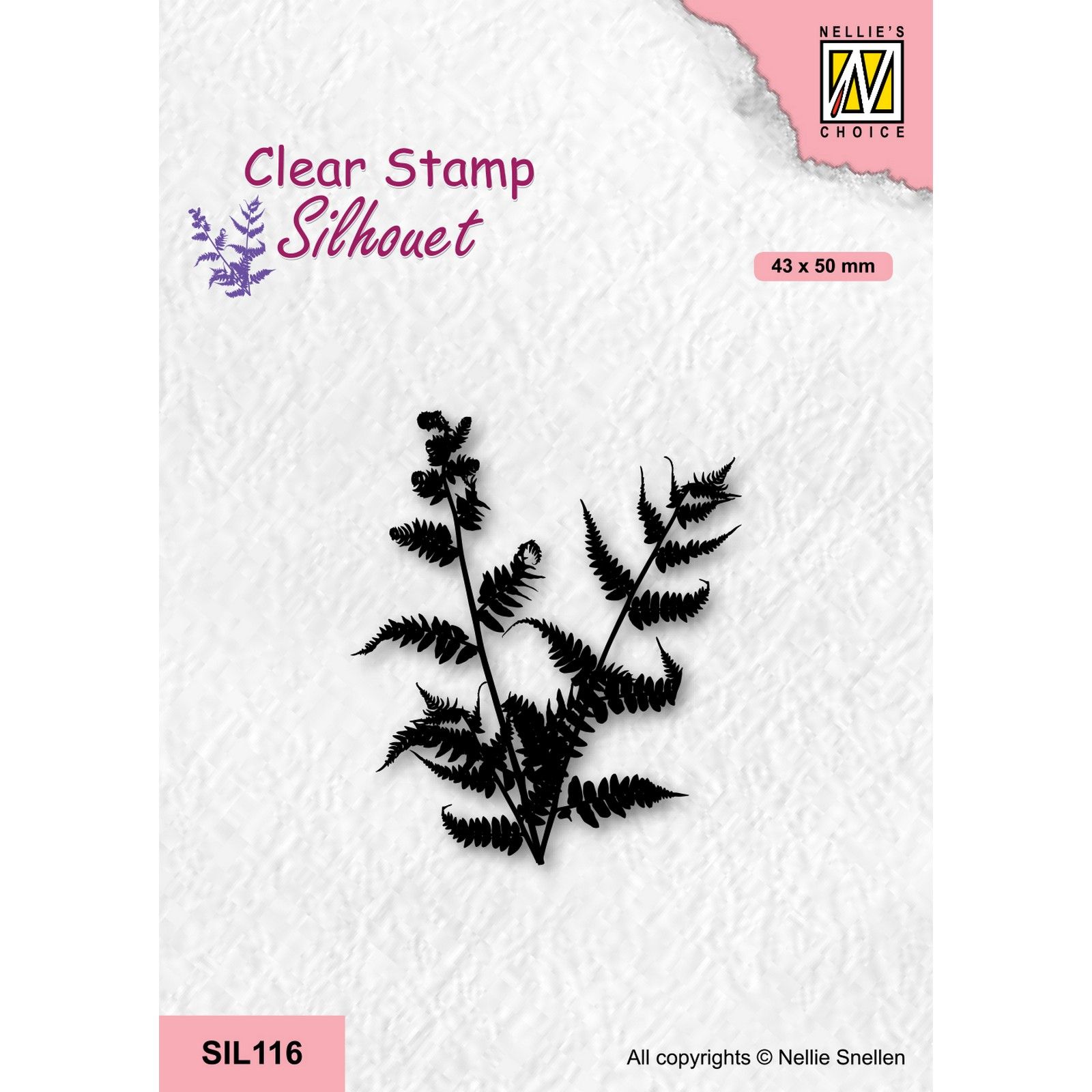 Nellie's Choice • Silhouet Clear Stamps Fern Branch