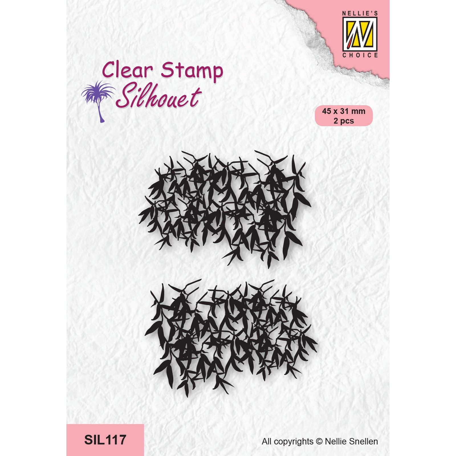 Nellie's Choice • Silhouet Clear Stempels Crowns of Tree Willow