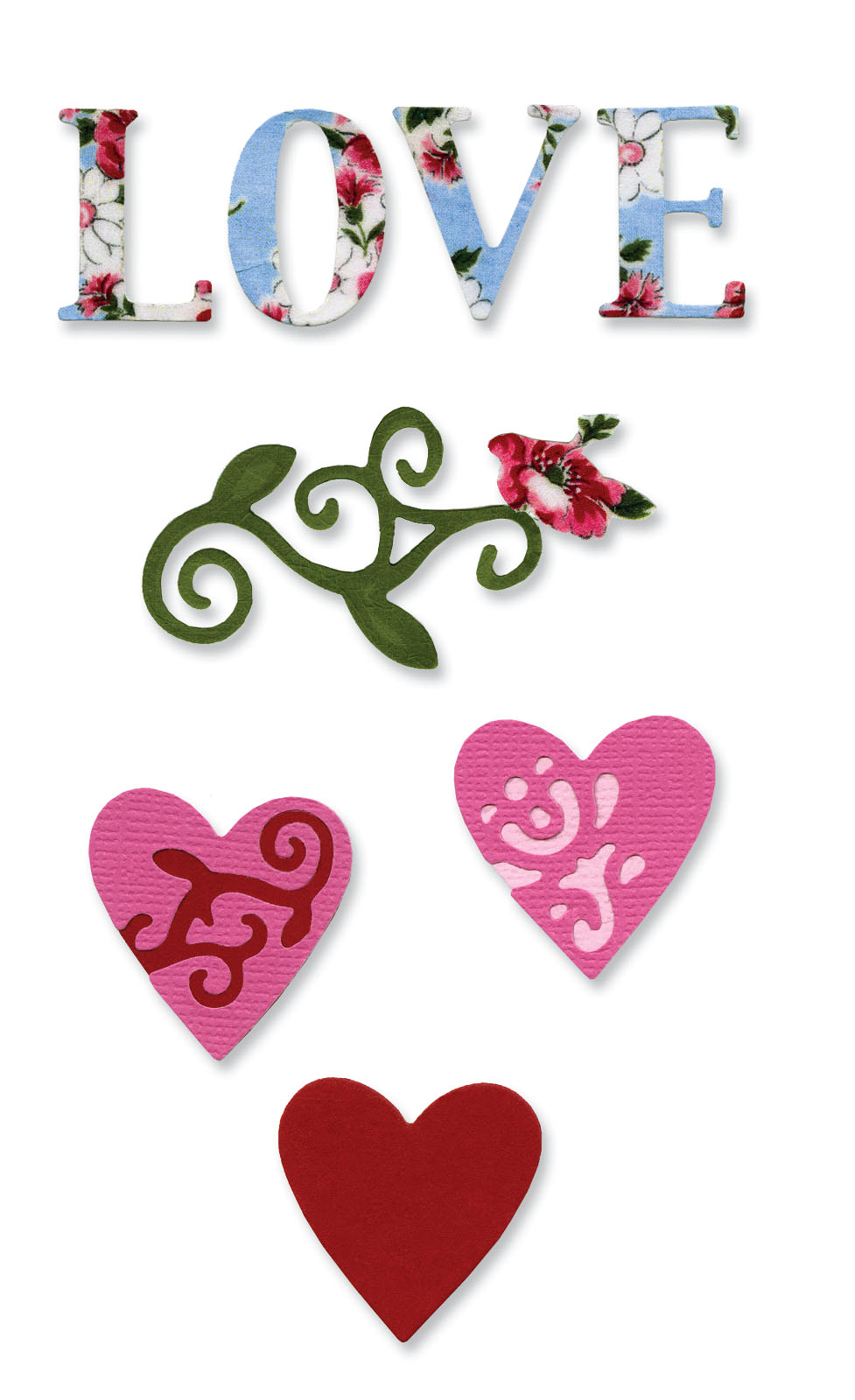 Sizzix • Sizzlits die set Love set