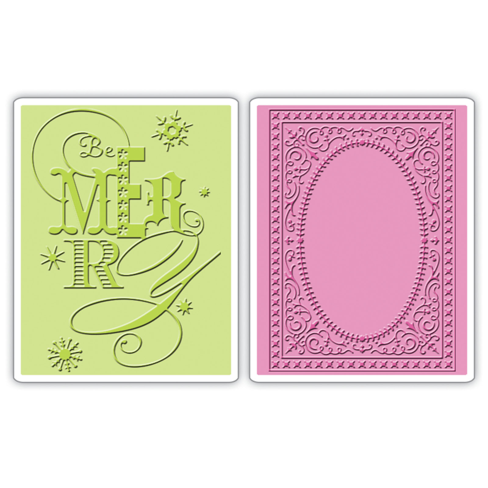 Sizzix • 3D Textured Impressions Prägefolder Be merry set