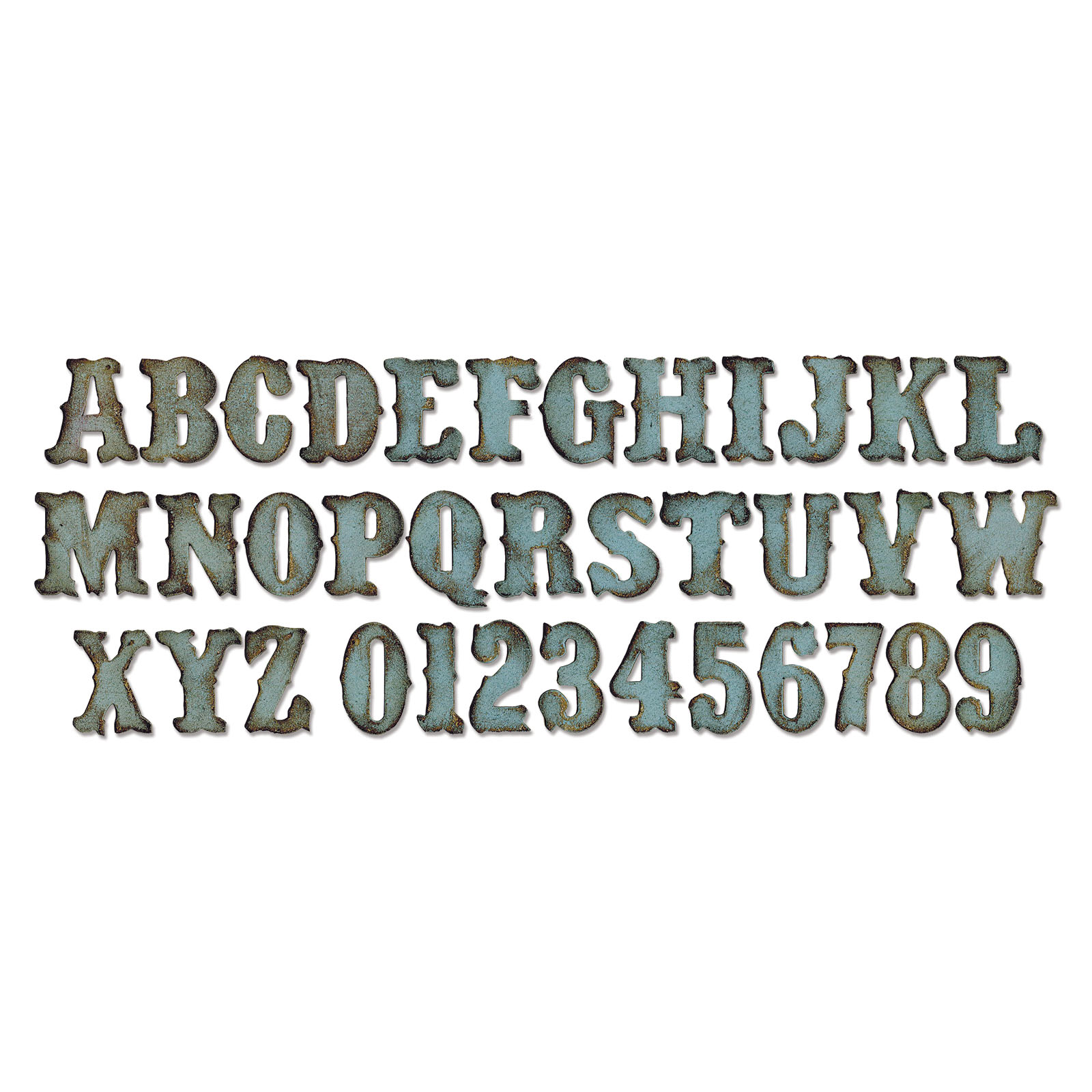 Sizzix • Bigz XL Alphabet Stanzschablone Vintage-Markt von Tim Holtz