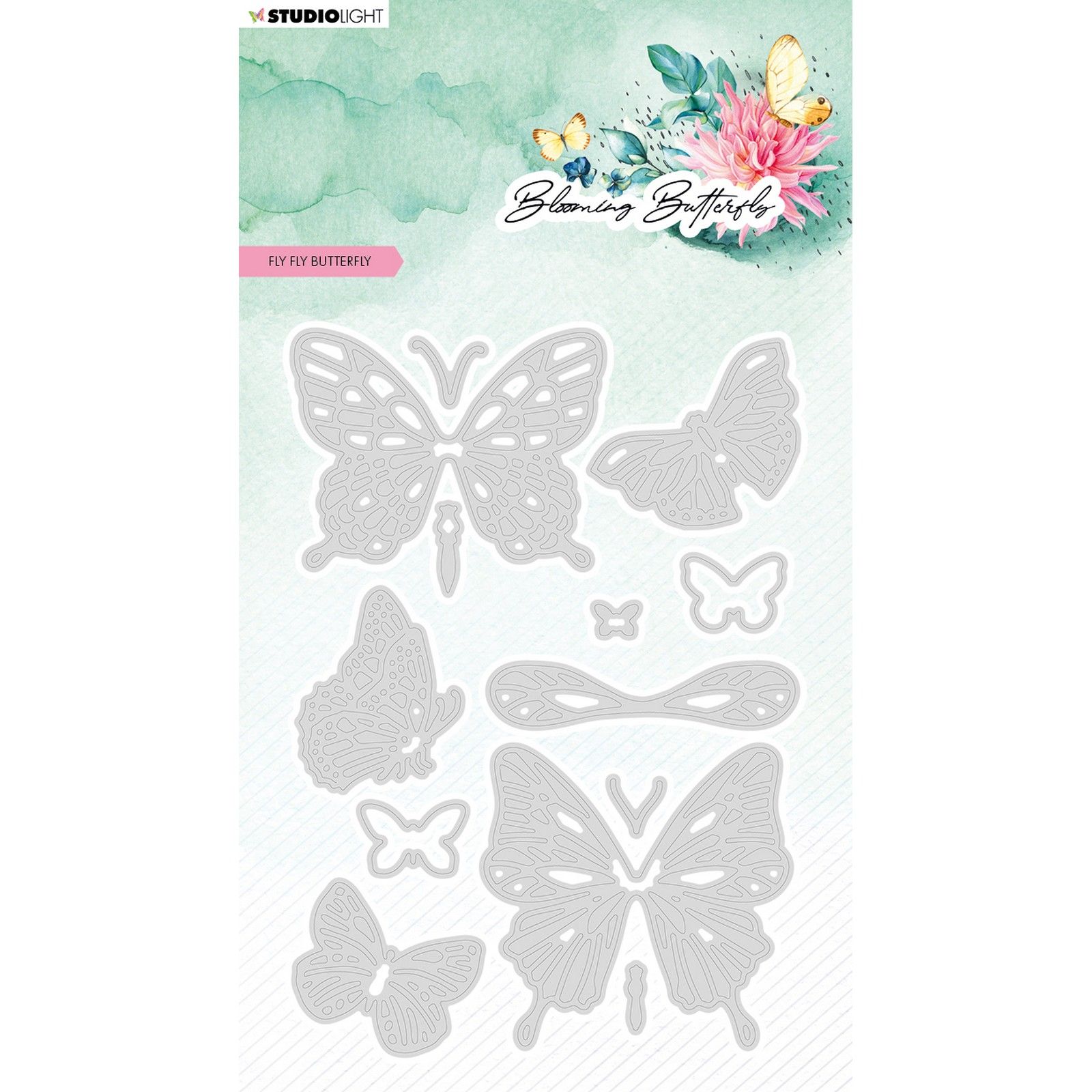 Studio Light • Blooming Butterfly Fustella Da Taglio Fly Fly Butterfly