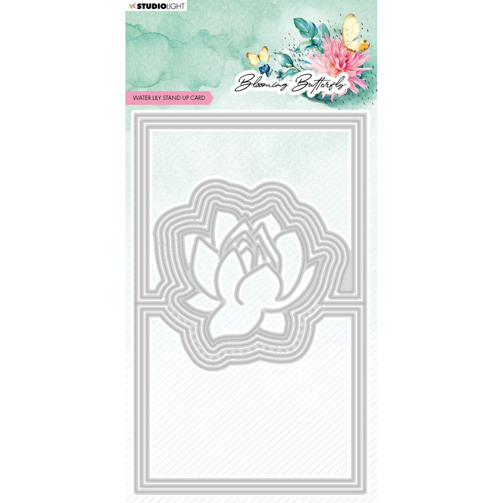 Studio Light • Blooming Butterfly Snijmallen Water Lily Card